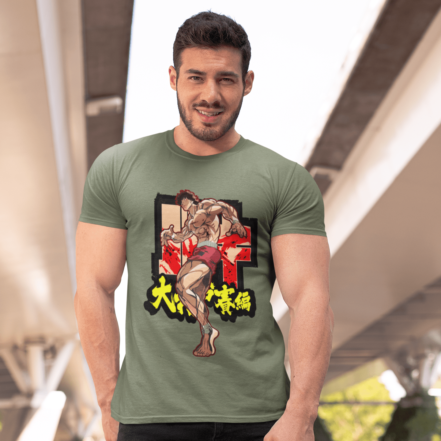 Baki Hanma Anime Fanart Mens Printed T-shirts Shipping