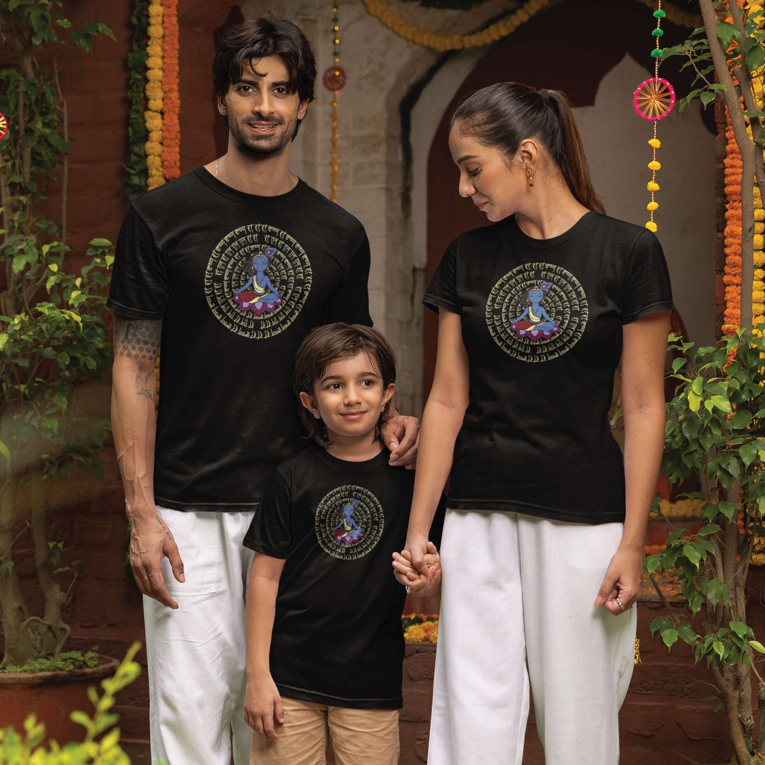 Krishna Trance Family Tees – Tantra Original Since 1997 – Cotton Matching Outfits – Shipping Globally!