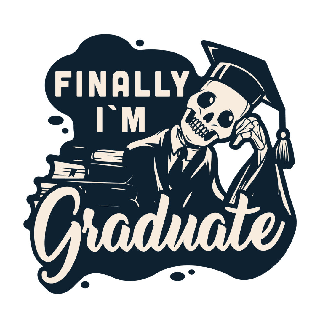 Graduate Men's Front & Back Graphic Polycotton Single Jersey T-Shirt Regular Fit Everyday Casual Wear