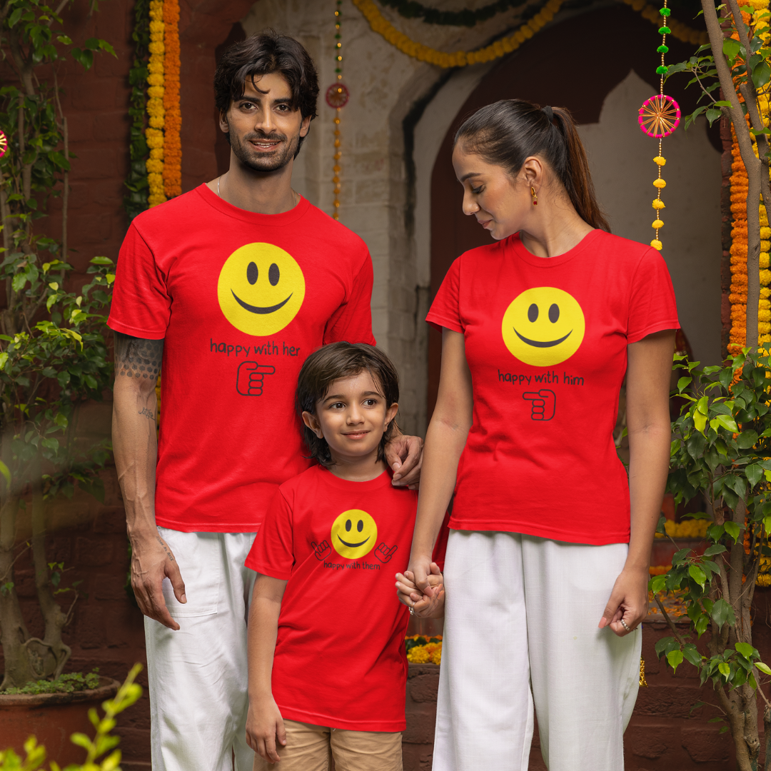 Happy Family Tees – Tantra Original Since 1997 – Matching Cotton Tee Everyday Wear – Shipping Globally!