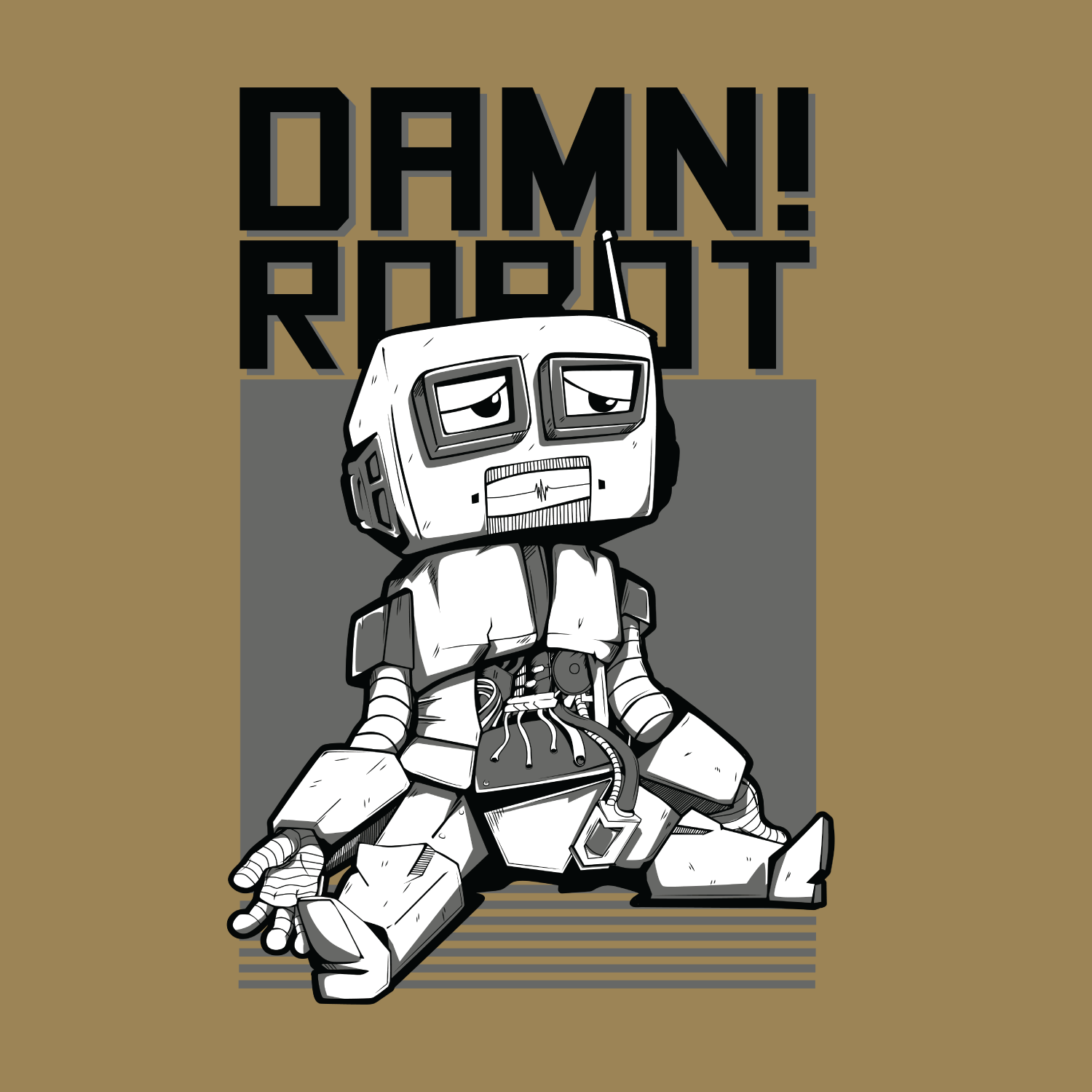 Damn! Oversize Back Print – Tantra Original Brand Since 1997 – Unisex Cotton Tee Everyday Wear - Shipping Globally!