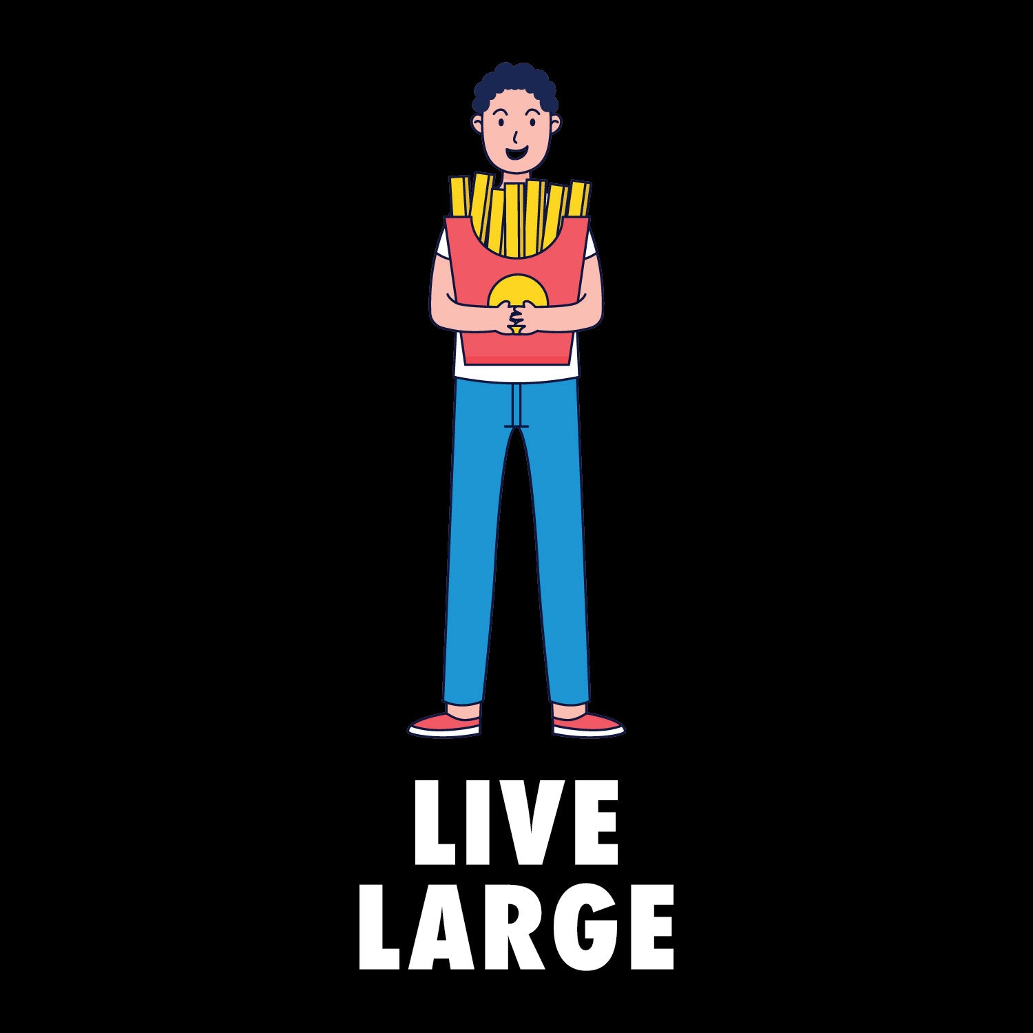 Live Large 2 – Tantra Original Brand Since 1997 – Unisex Cotton Tee Everyday Wear – Shipping Globally!