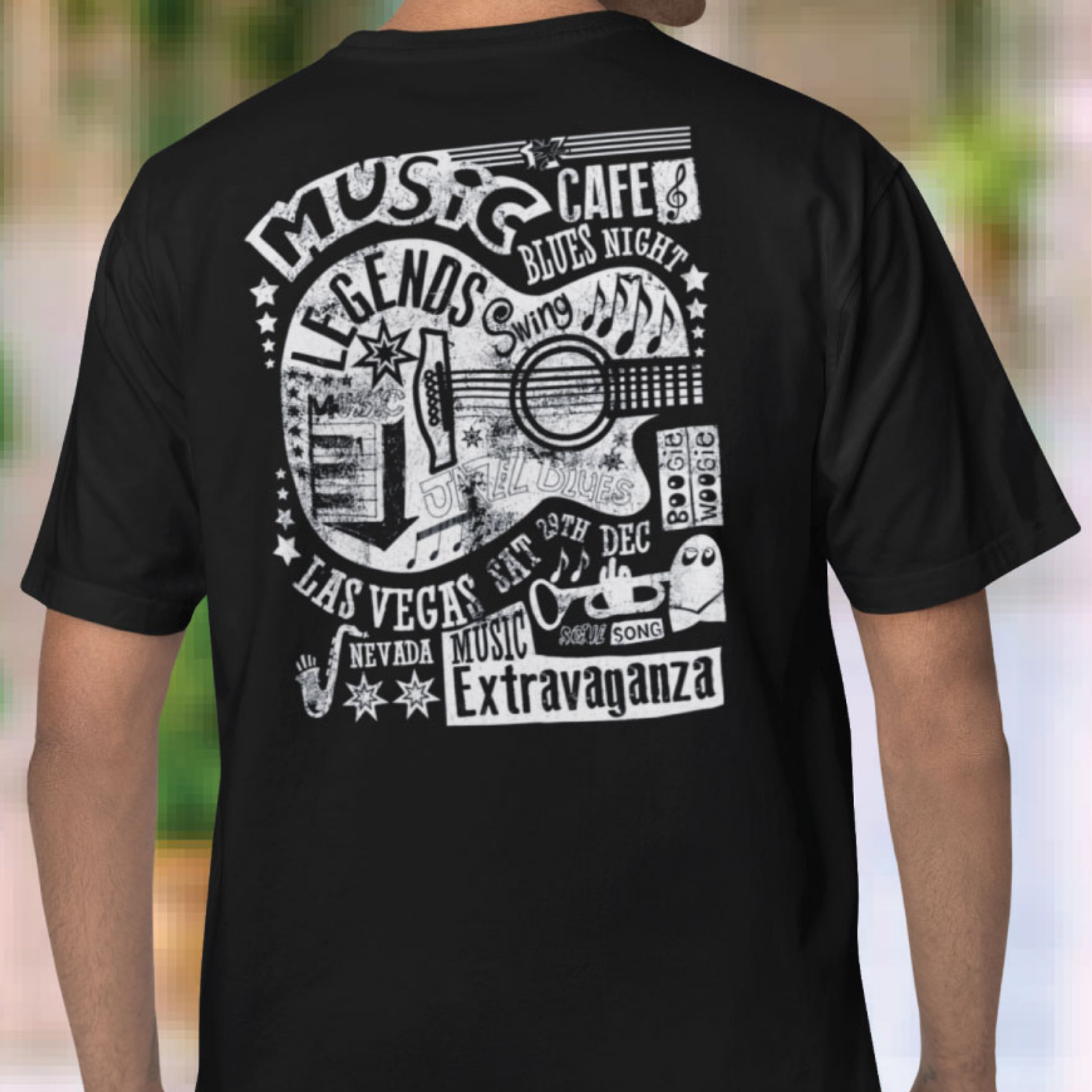 Musica Men's Back Graphic Print Cotton T-Shirt Everyday Comfort Wear Original Since 1997 Shipping Globally