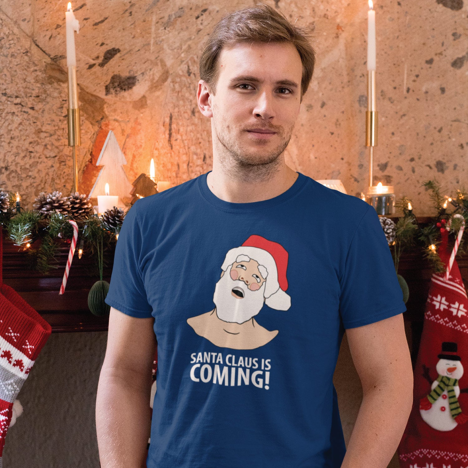 Tantra Santa Claus Graphic Print Soft Premium Cotton Unisex Tee for Festive Christmas Wear tantra t-shirt Original Since 1997