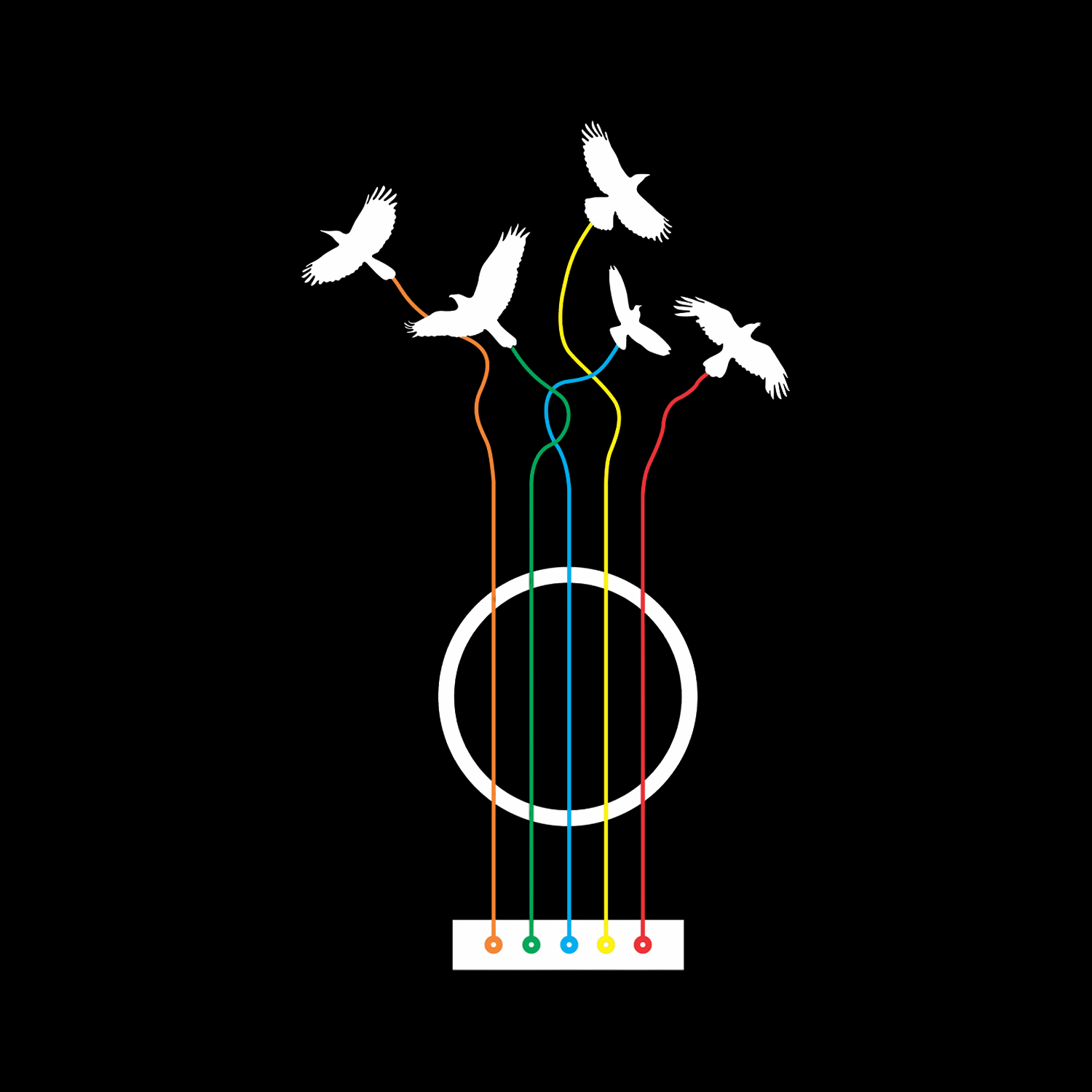 Bird Guitar Oversized Back Print Cotton Men's T-Shirt Casual Wear Tantra Original Since 1997