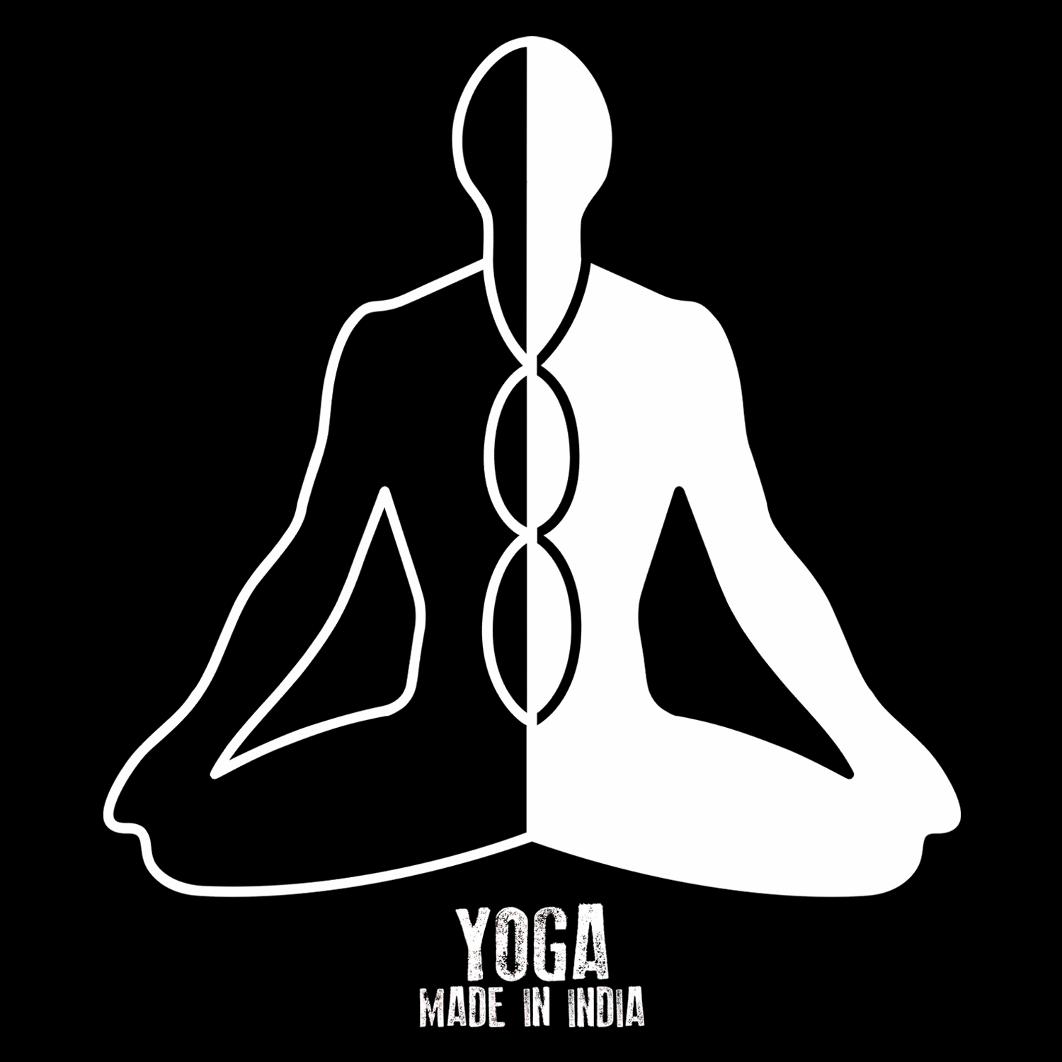Yoga Oversized Back Print Cotton Men's T-Shirt Casual Wear Tantra Original Since 1997