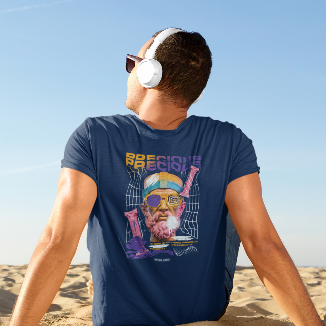 Precious Front & Back Graphic Polycotton Single Jersey Unisex T-Shirt Regular Fit Everyday Casual Wear