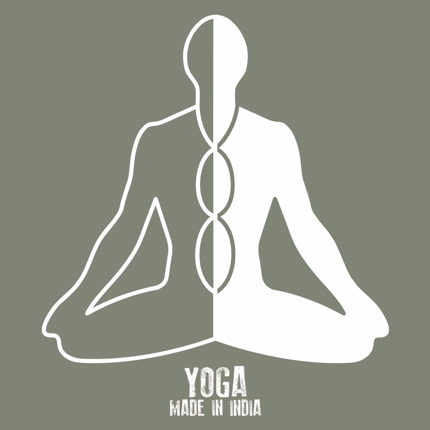 Yoga Oversized Back Print Cotton Men's T-Shirt Casual Wear Tantra Original Since 1997
