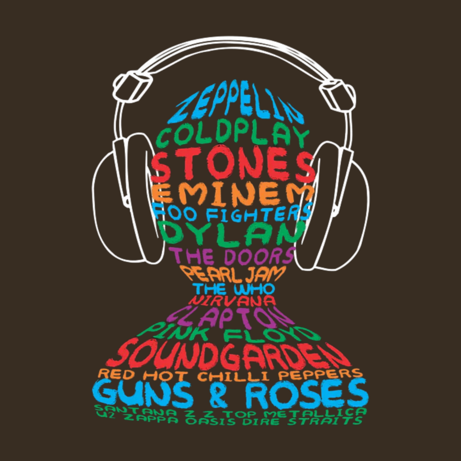Head Music Oversized Back Print Cotton Men's T-Shirt Casual Wear Tantra Original Since 1997