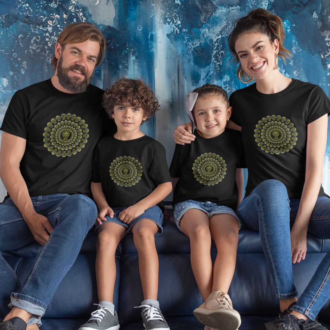 Ganesh Mandala Family Tee – Tantra Original Since 1997 – 100% Cotton Matching Outfits – Shipping Globally!