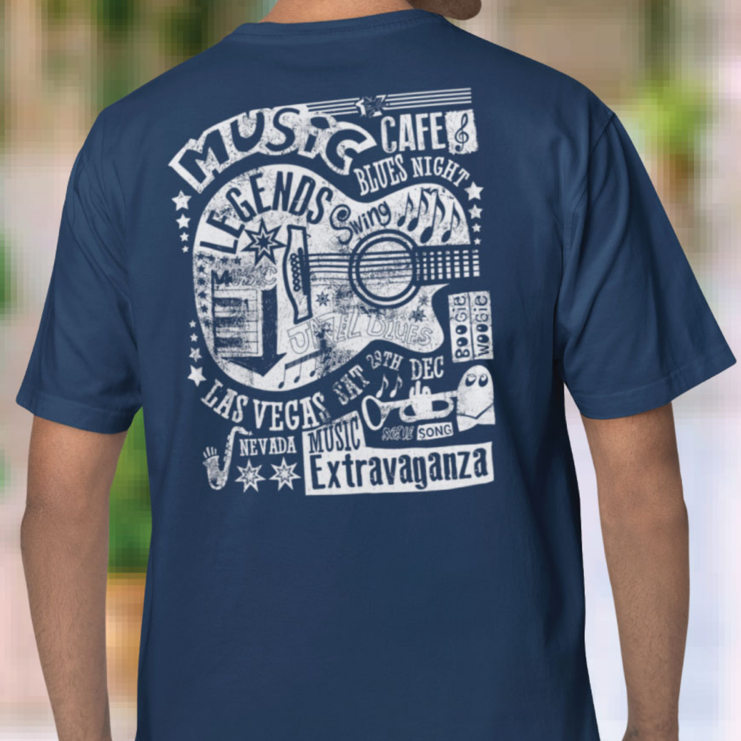 Musica Men's Back Graphic Print Cotton T-Shirt Everyday Comfort Wear Original Since 1997 Shipping Globally