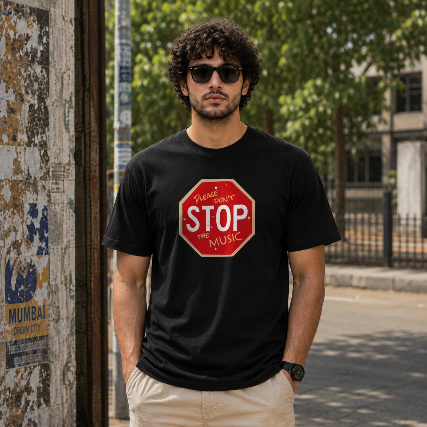 STOP Men's Cotton T-Shirt Regular Fit Casual Wear Original Since 1997 Shipping Globally