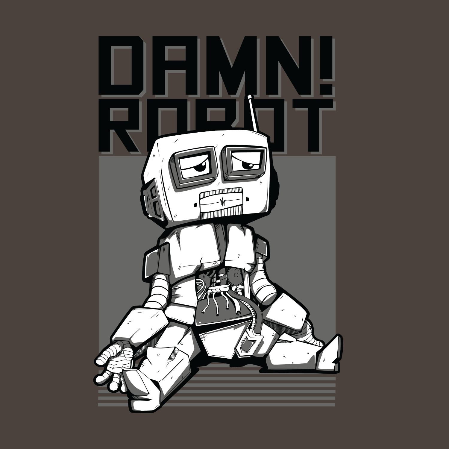 Damn! Oversize Back Print – Tantra Original Brand Since 1997 – Unisex Cotton Tee Everyday Wear - Shipping Globally!