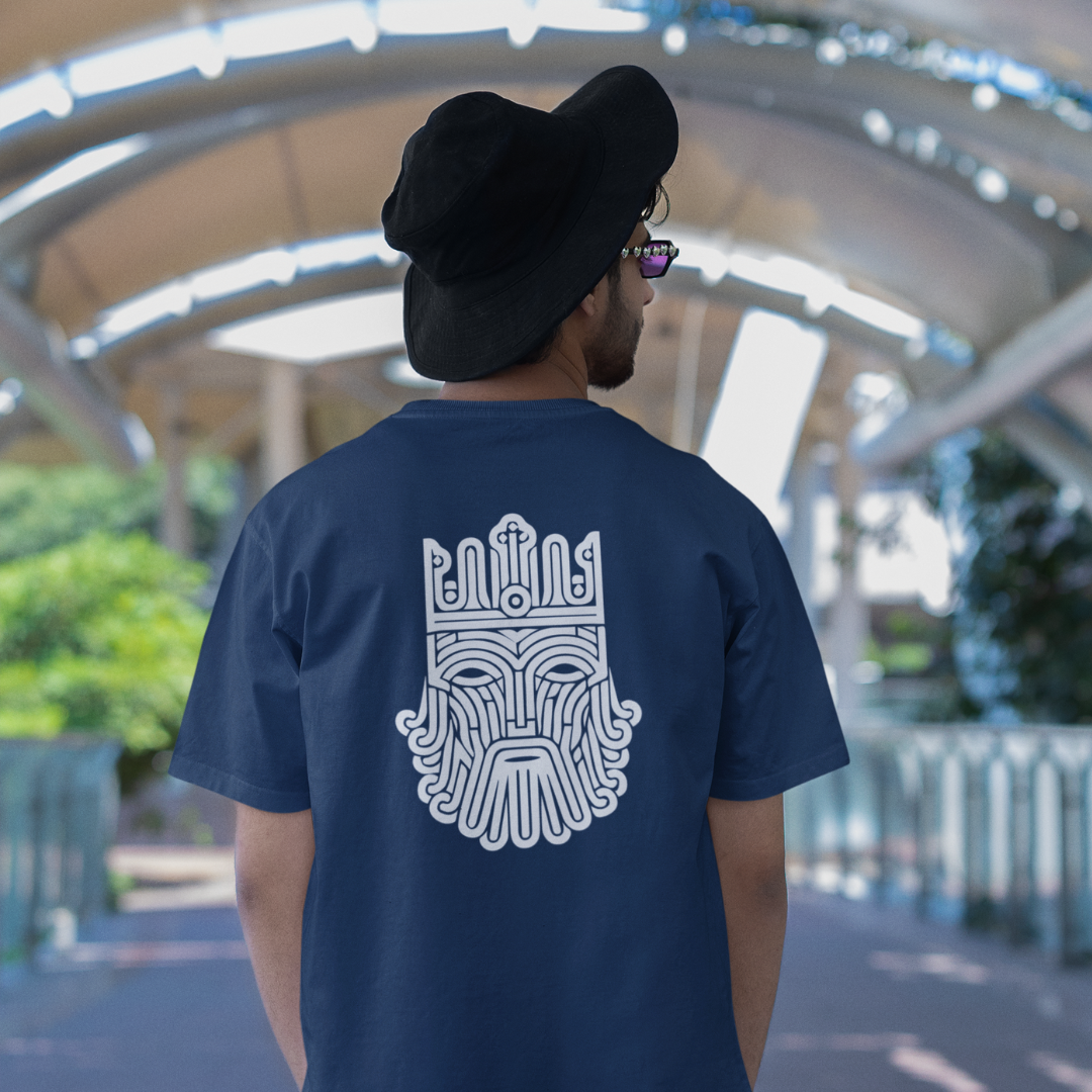 Greek God Front & Back Graphic Polycotton Single Jersey Unisex T-Shirt Regular Fit Everyday Casual Wear