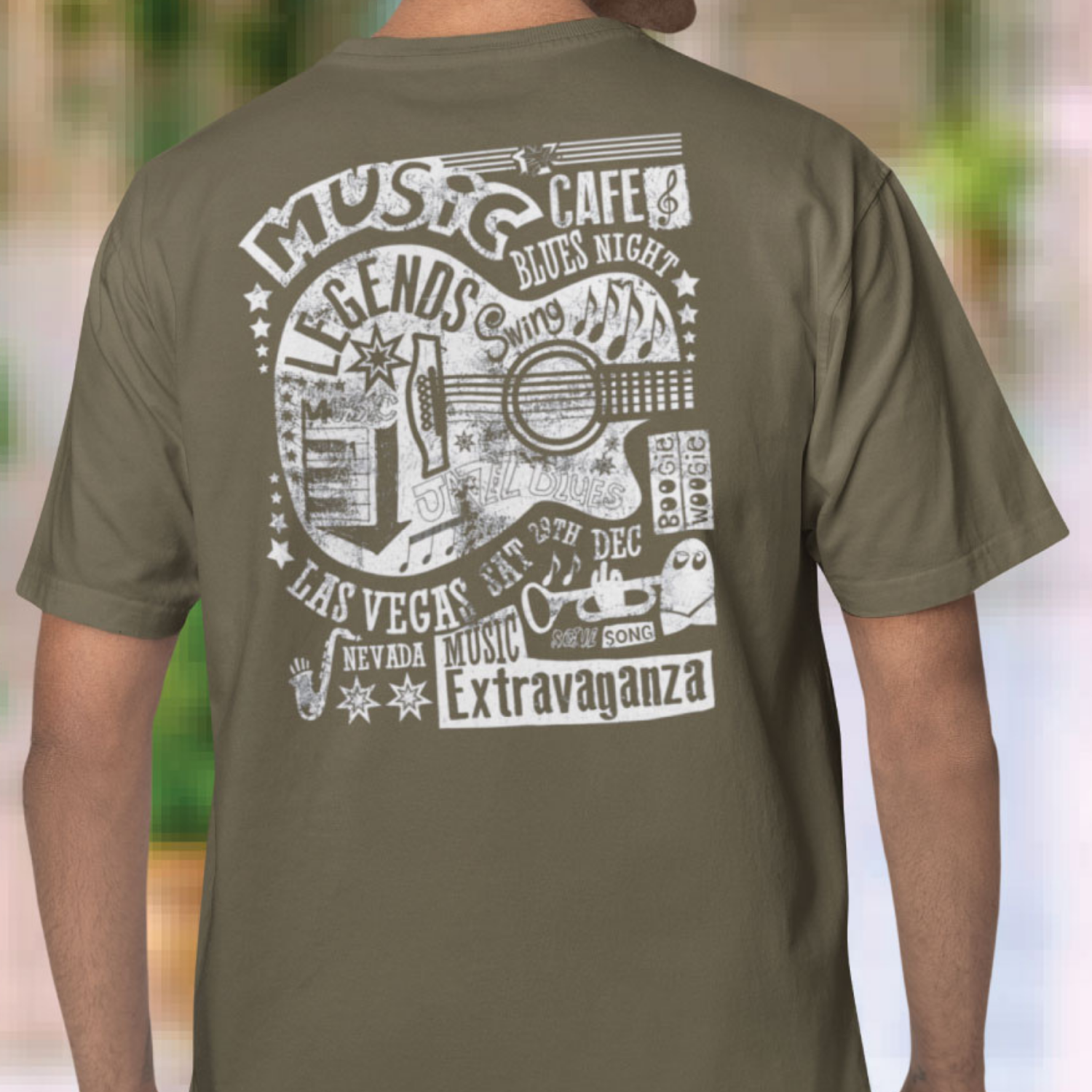 Musica Men's Back Graphic Print Cotton T-Shirt Everyday Comfort Wear Original Since 1997 Shipping Globally