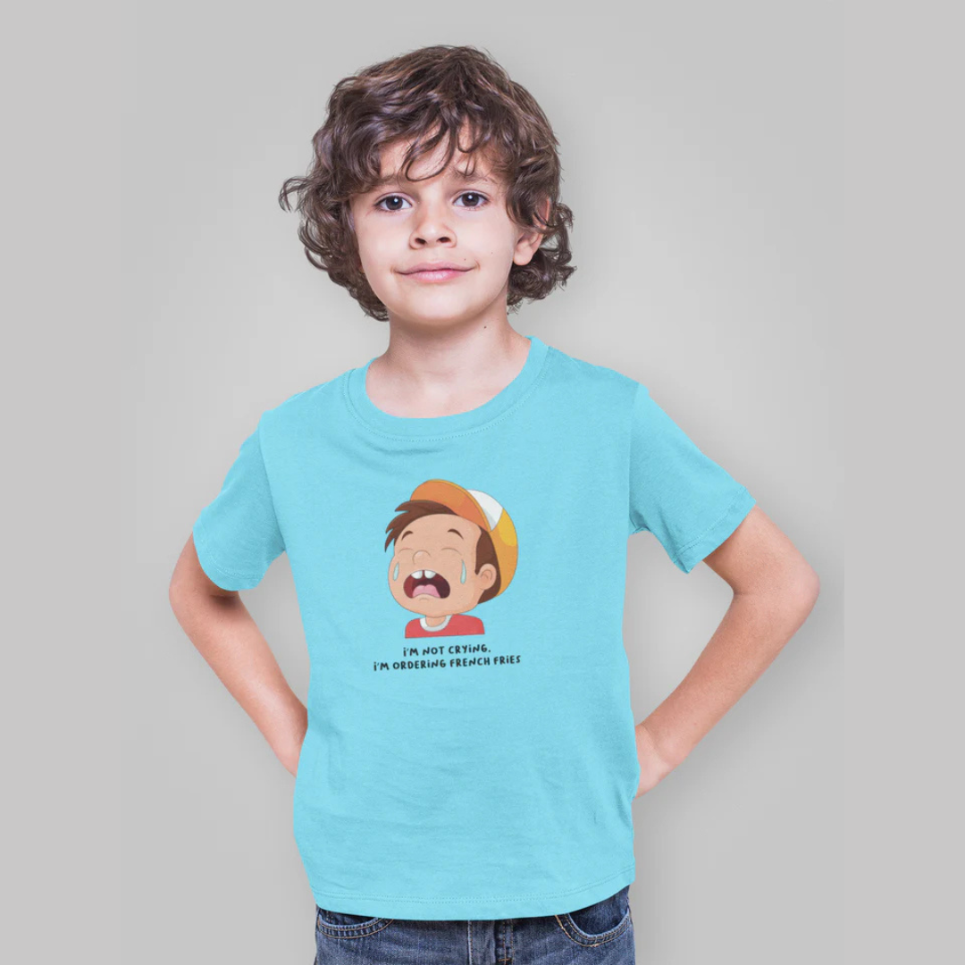 Tantra French Fries Kids Cotton Round Neck Graphic Printed T-Shirt - Shipping Globally!