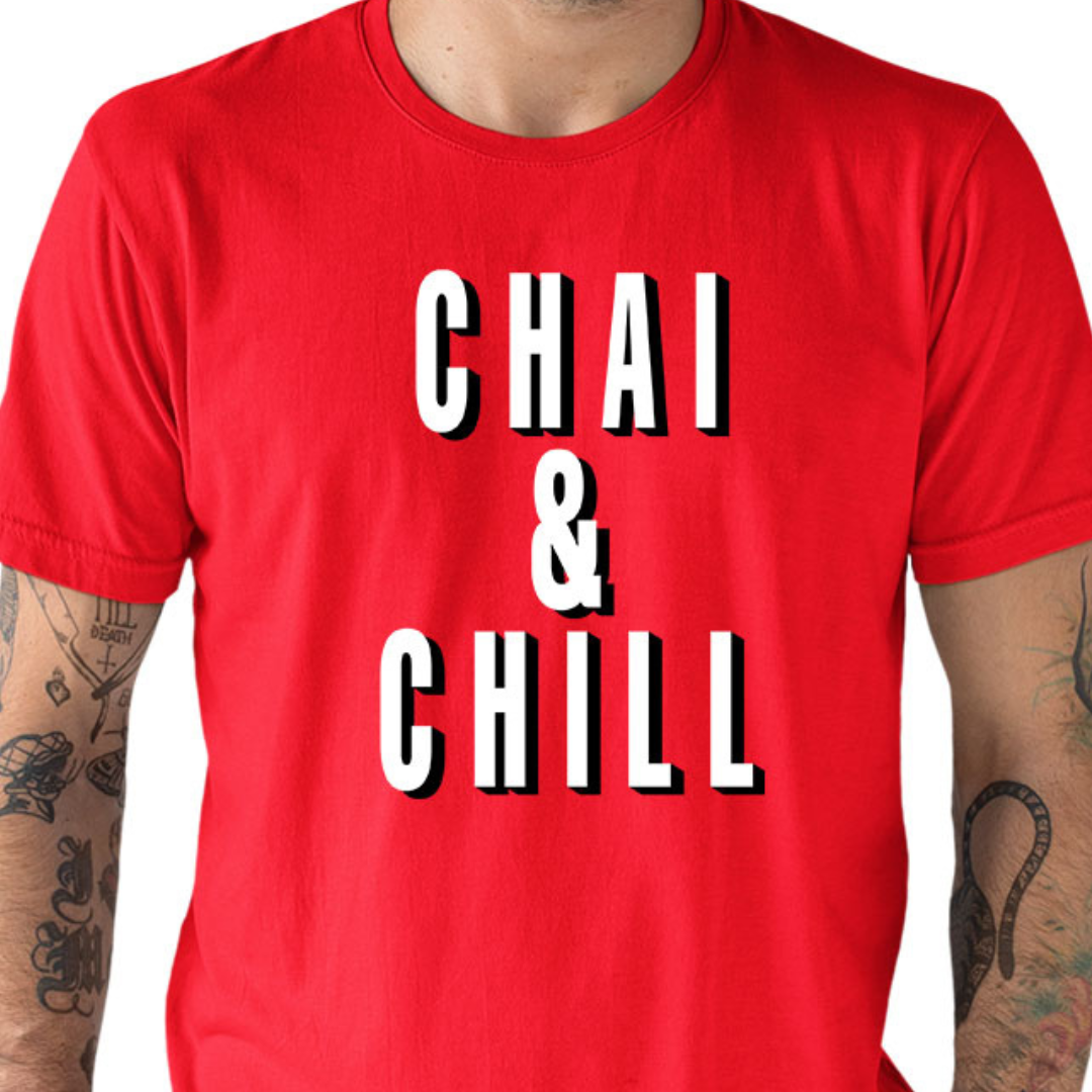 Tantra Chai & Chill Cotton Unisex T-Shirt Everyday Casual Wear Original Since 1997 Shipping Globally