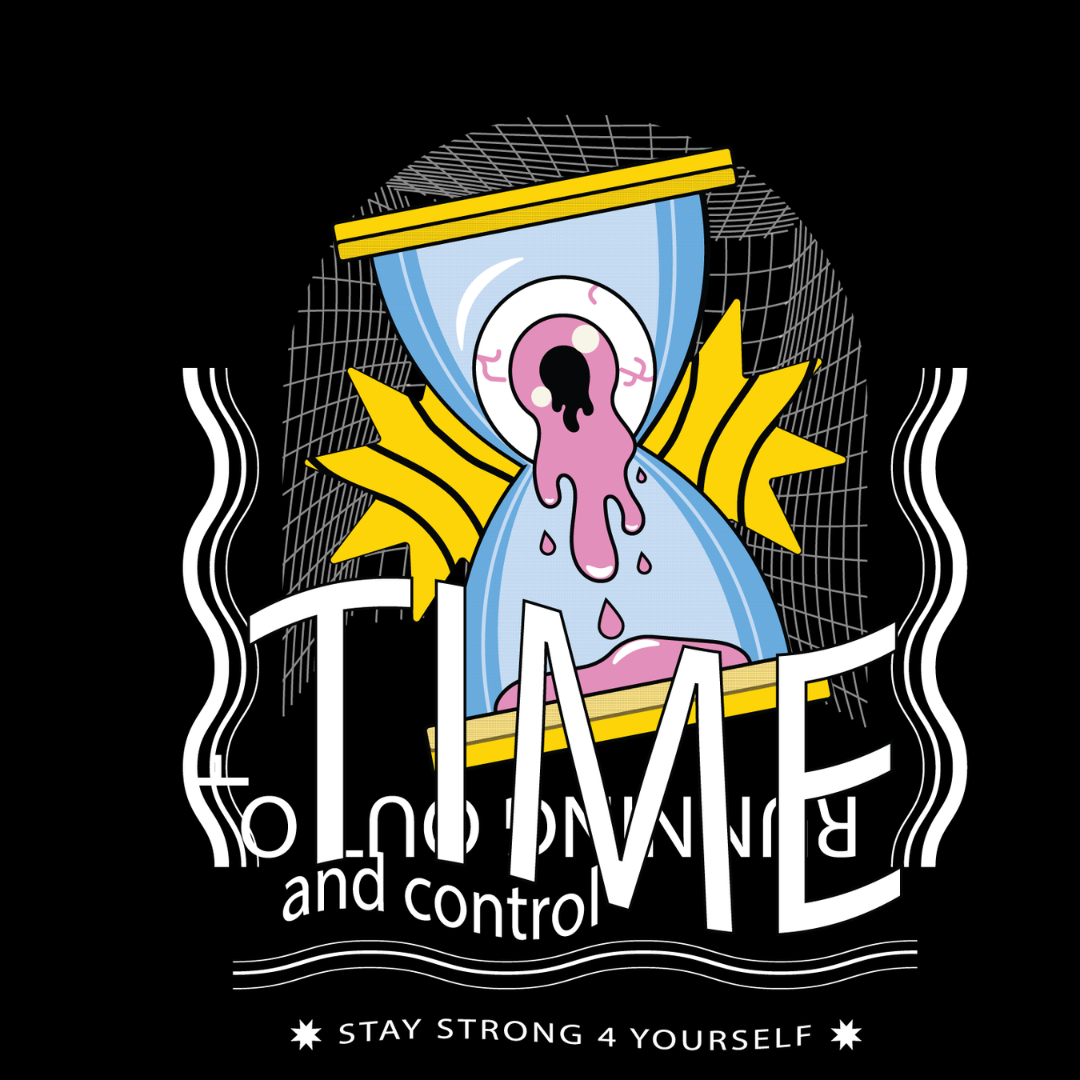 Time Men's Front & Back Graphic Polycotton Single Jersey T-Shirt Regular Fit Everyday Casual Wear
