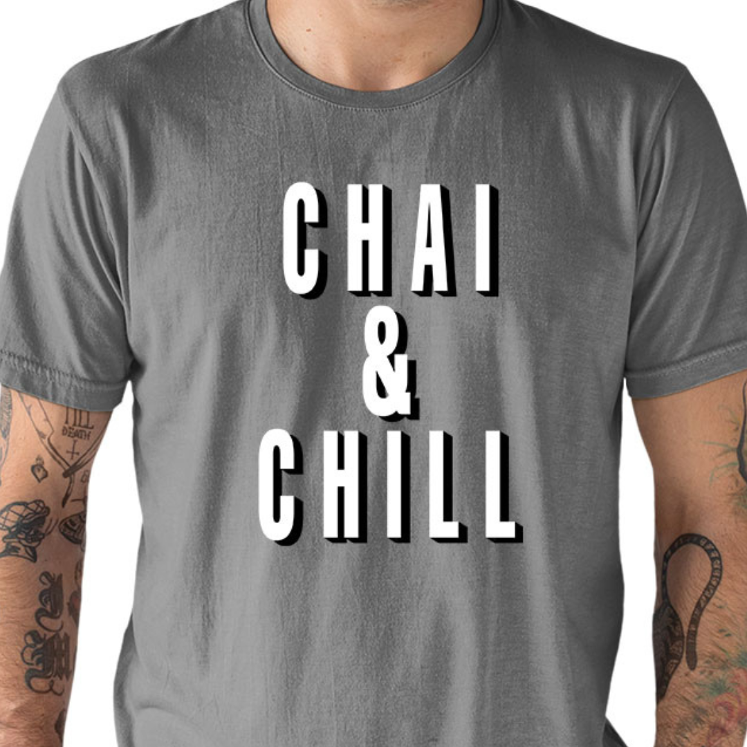 Tantra Chai & Chill Cotton Unisex T-Shirt Everyday Casual Wear Original Since 1997 Shipping Globally