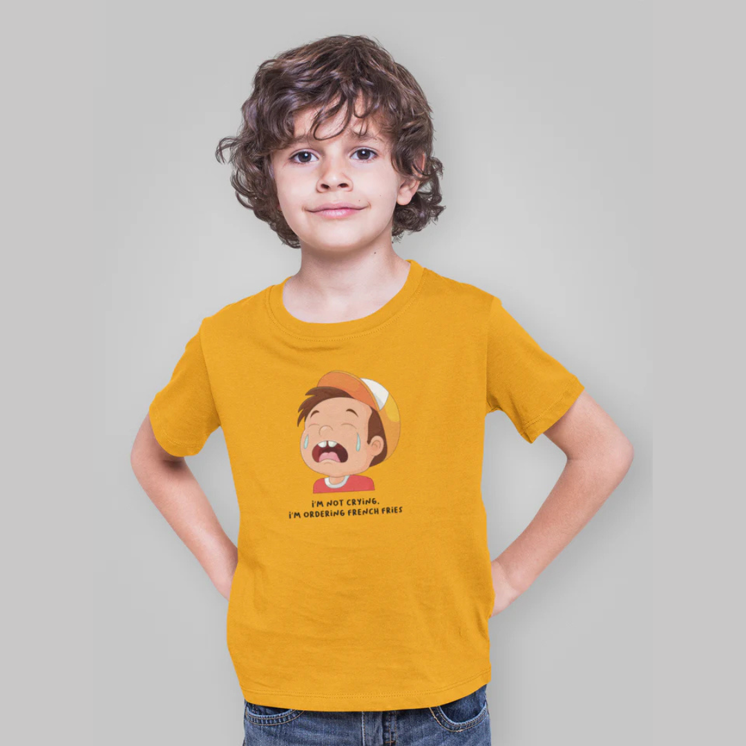 Tantra French Fries Kids Cotton Round Neck Graphic Printed T-Shirt - Shipping Globally!