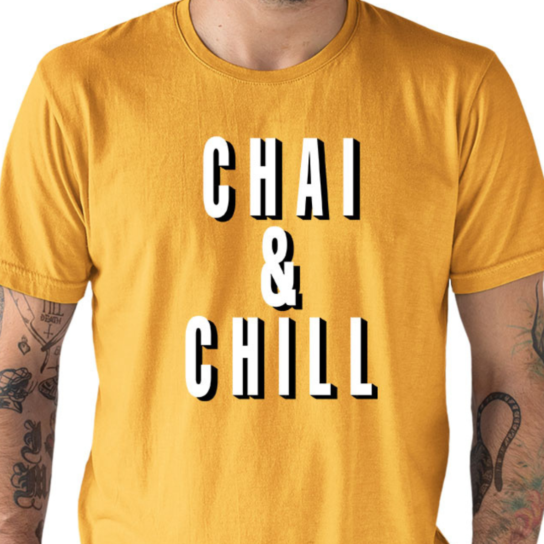 Tantra Chai & Chill Cotton Unisex T-Shirt Everyday Casual Wear Original Since 1997 Shipping Globally