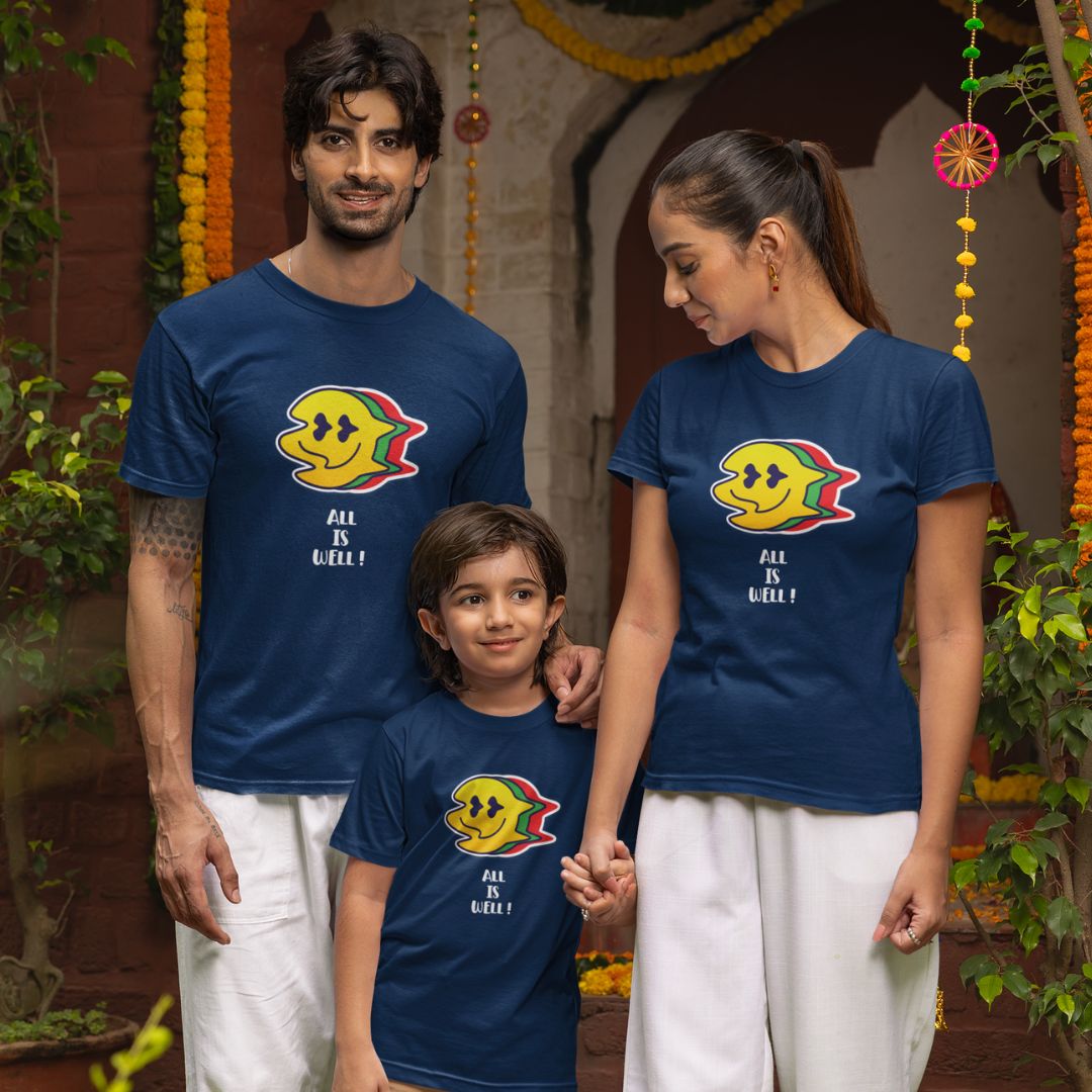 All Is Well Family Tee – Tantra Original Since 1997 – 100% Cotton Matching Outfits – Shipping Globally!