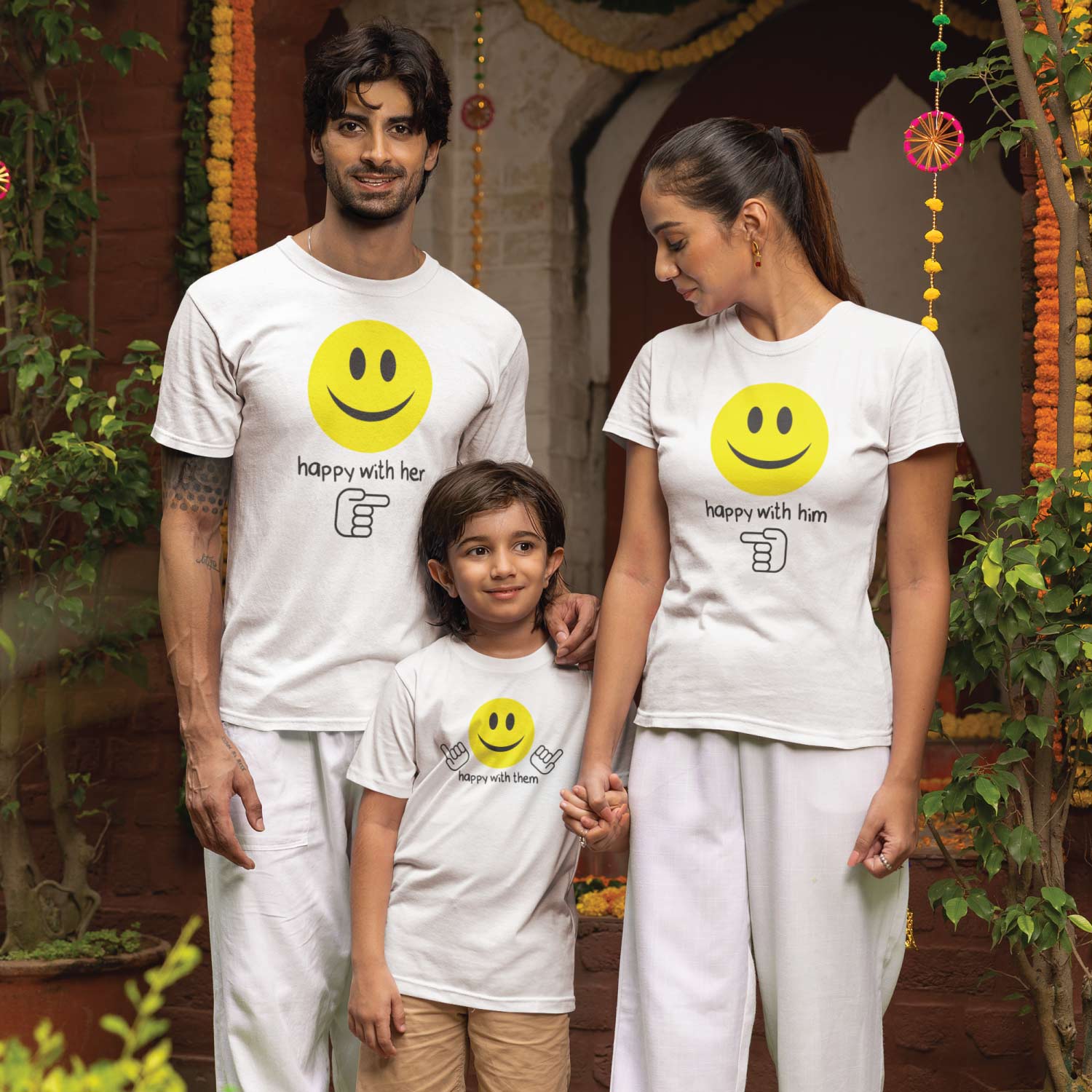 Happy Family Tees – Tantra Original Since 1997 – Matching Cotton Tee Everyday Wear – Shipping Globally!
