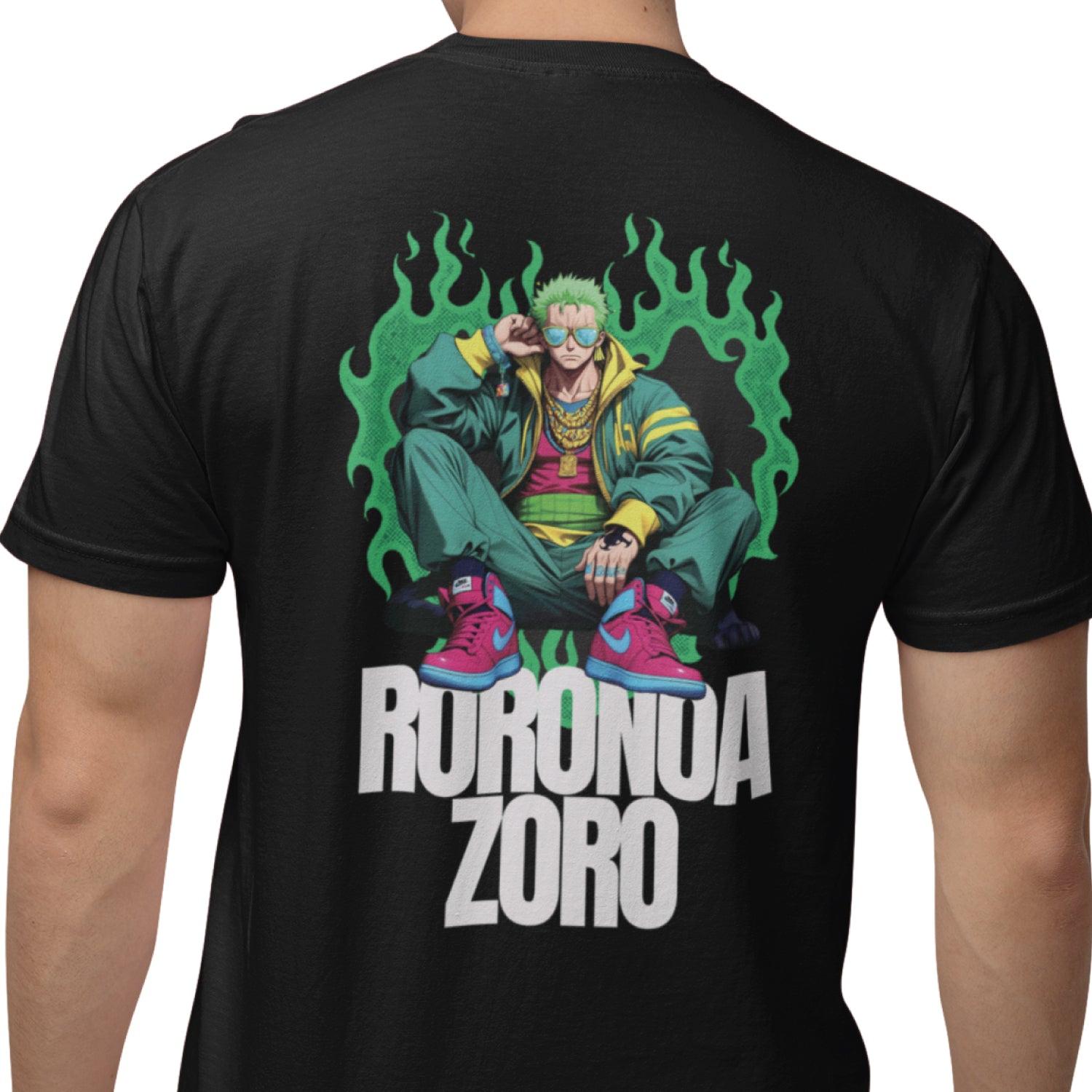 Ponks U.K. Precious Roronoa Front & Back Graphic Polycotton Unisex T-Shirt Everyday Casual Wear