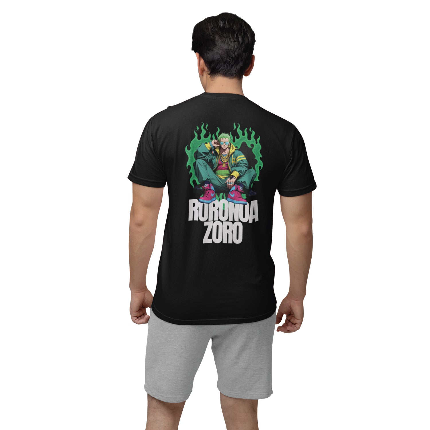 Ponks U.K. Precious Roronoa Front & Back Graphic Polycotton Unisex T-Shirt Everyday Casual Wear