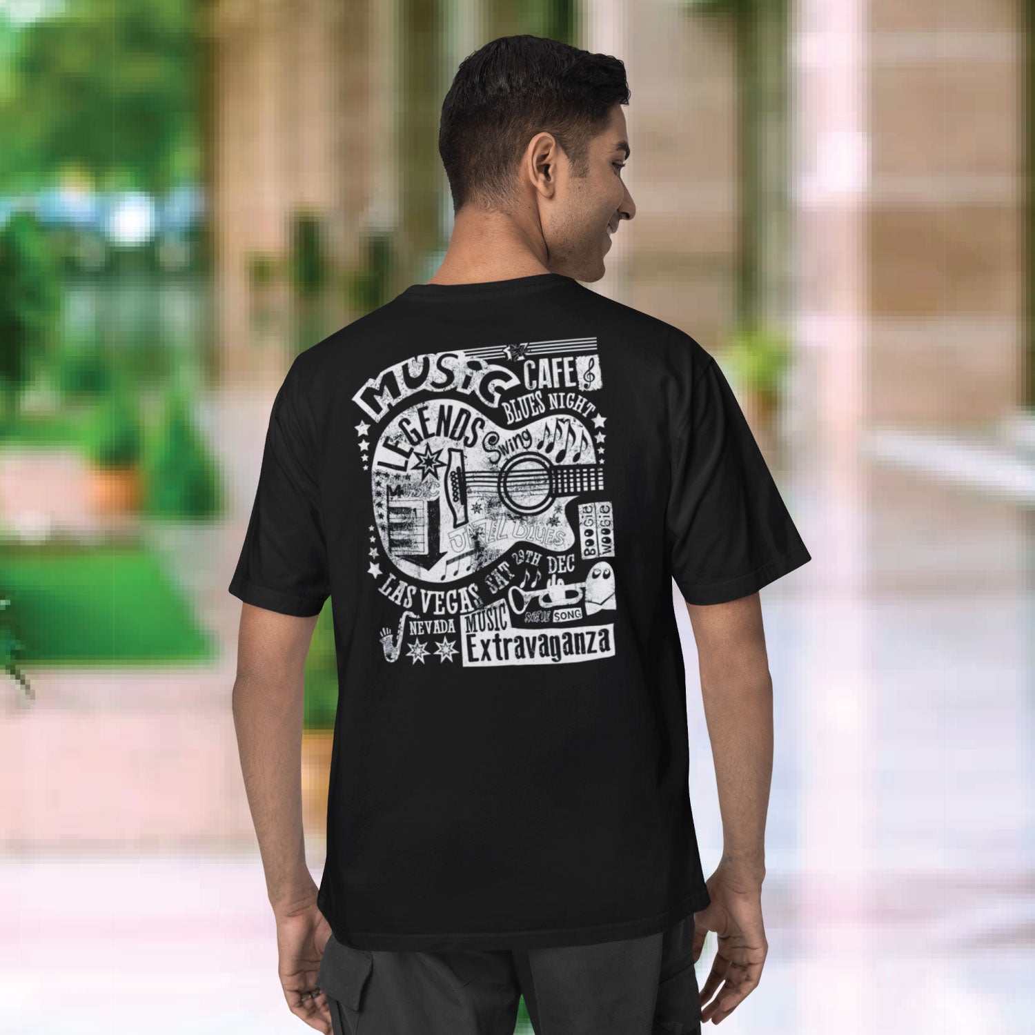 Musica Men's Back Graphic Print Cotton T-Shirt Everyday Comfort Wear Original Since 1997 Shipping Globally