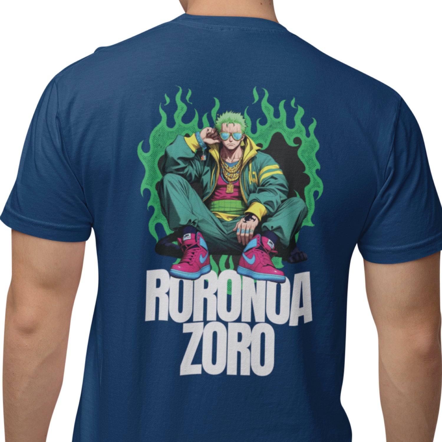 Ponks U.K. Precious Roronoa Front & Back Graphic Polycotton Unisex T-Shirt Everyday Casual Wear