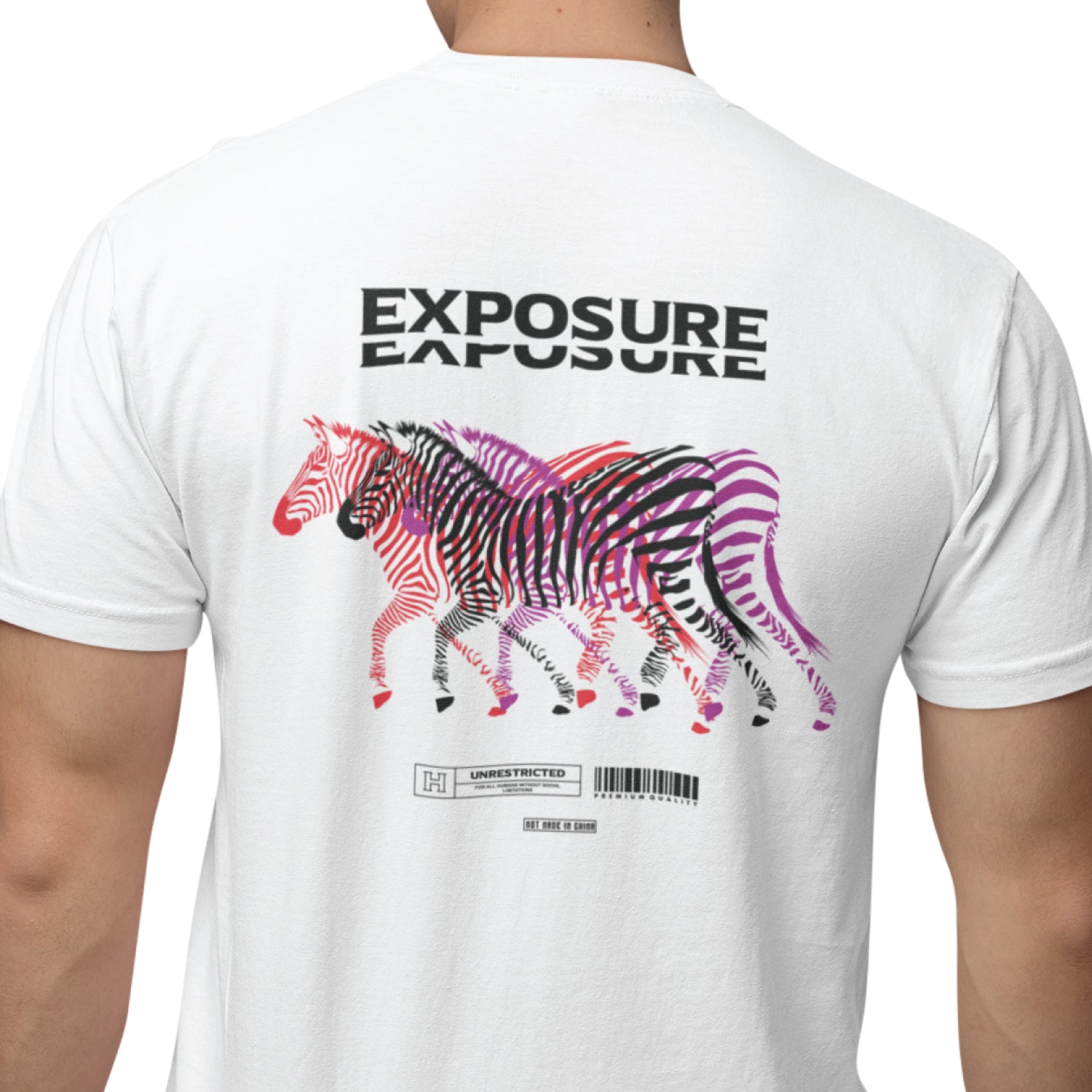 Exposure Beast Mode Greek God Front & Back Graphic Polycotton Unisex T-Shirt Everyday Casual Wear