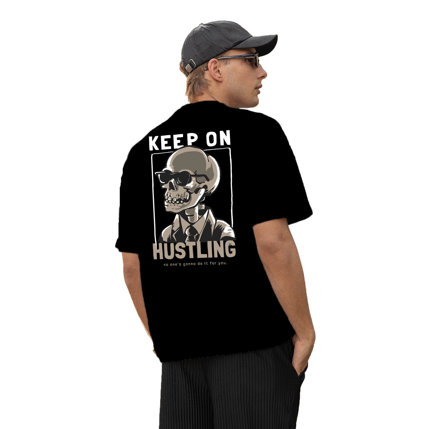 Hustling Oversize Back Print – Tantra Original Brand Since 1997 – Unisex Cotton Tee Everyday Wear - Shipping Globally!