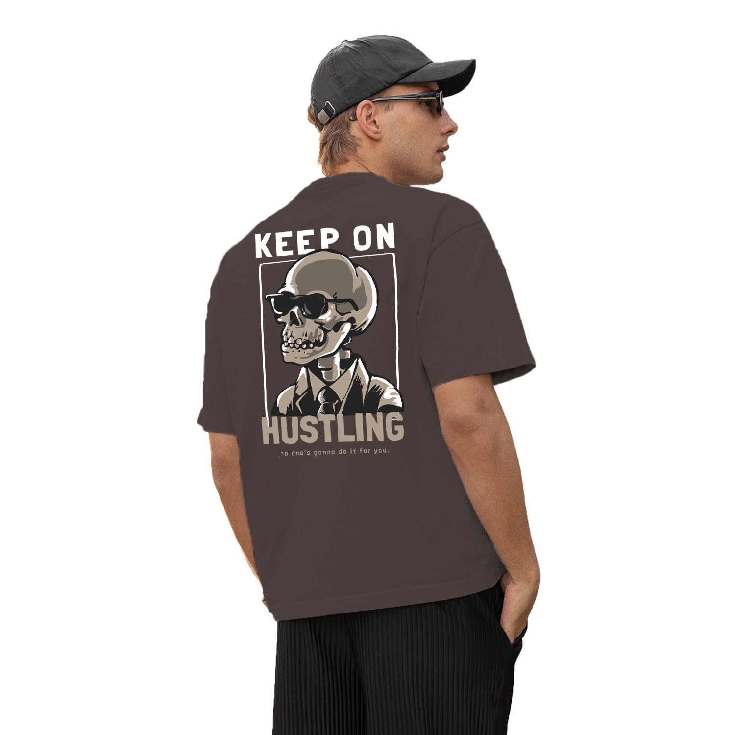 Hustling Oversize Back Print – Tantra Original Brand Since 1997 – Unisex Cotton Tee Everyday Wear - Shipping Globally!