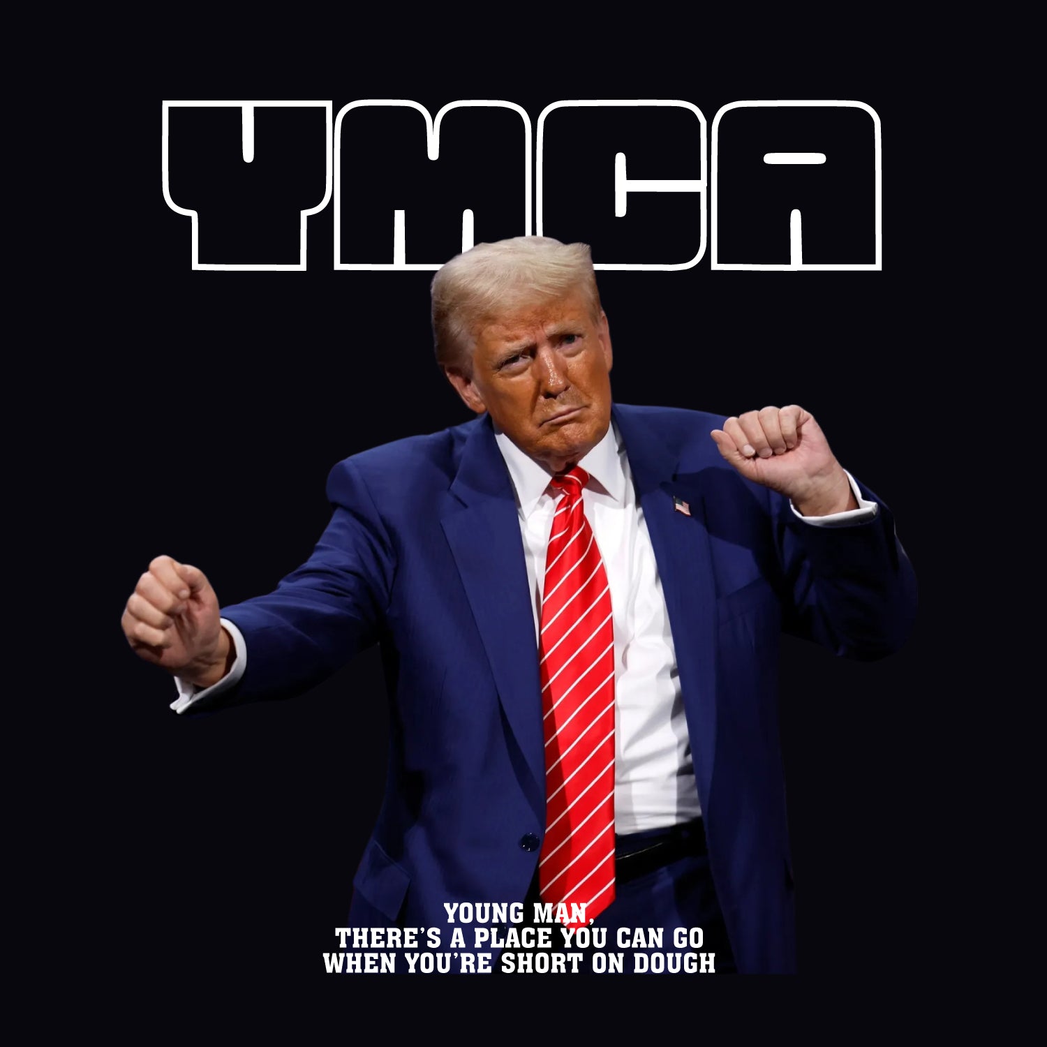 Tantra YMCA Trump Graphic Cotton Unisex T Shirt Casual Wear Original Since 1997 Shipping Globally