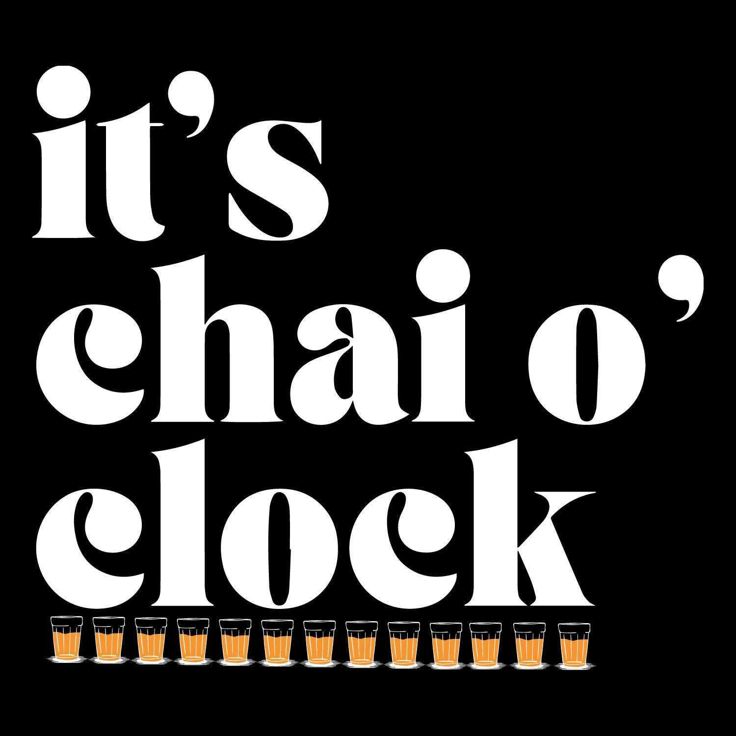 Tantra Chai’OClock Cotton Unisex T-Shirt Everyday Casual Wear Original Since 1997 Shipping Globally