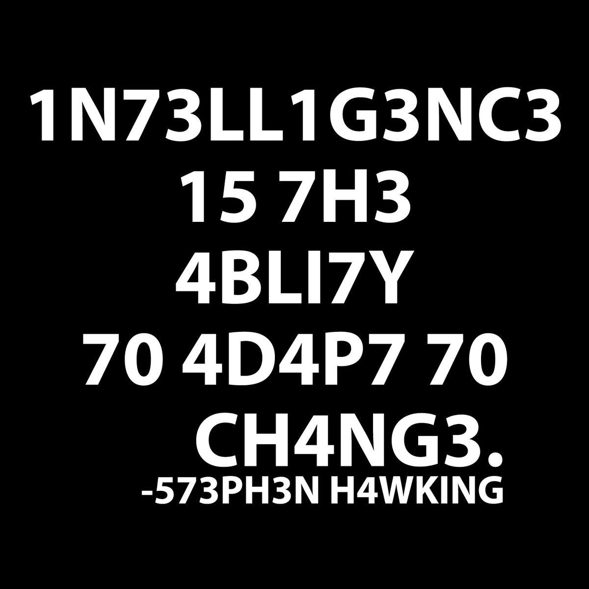 "Hawking Intelligence" Graphic Printed T-Shirt | Tantra T-Shirts