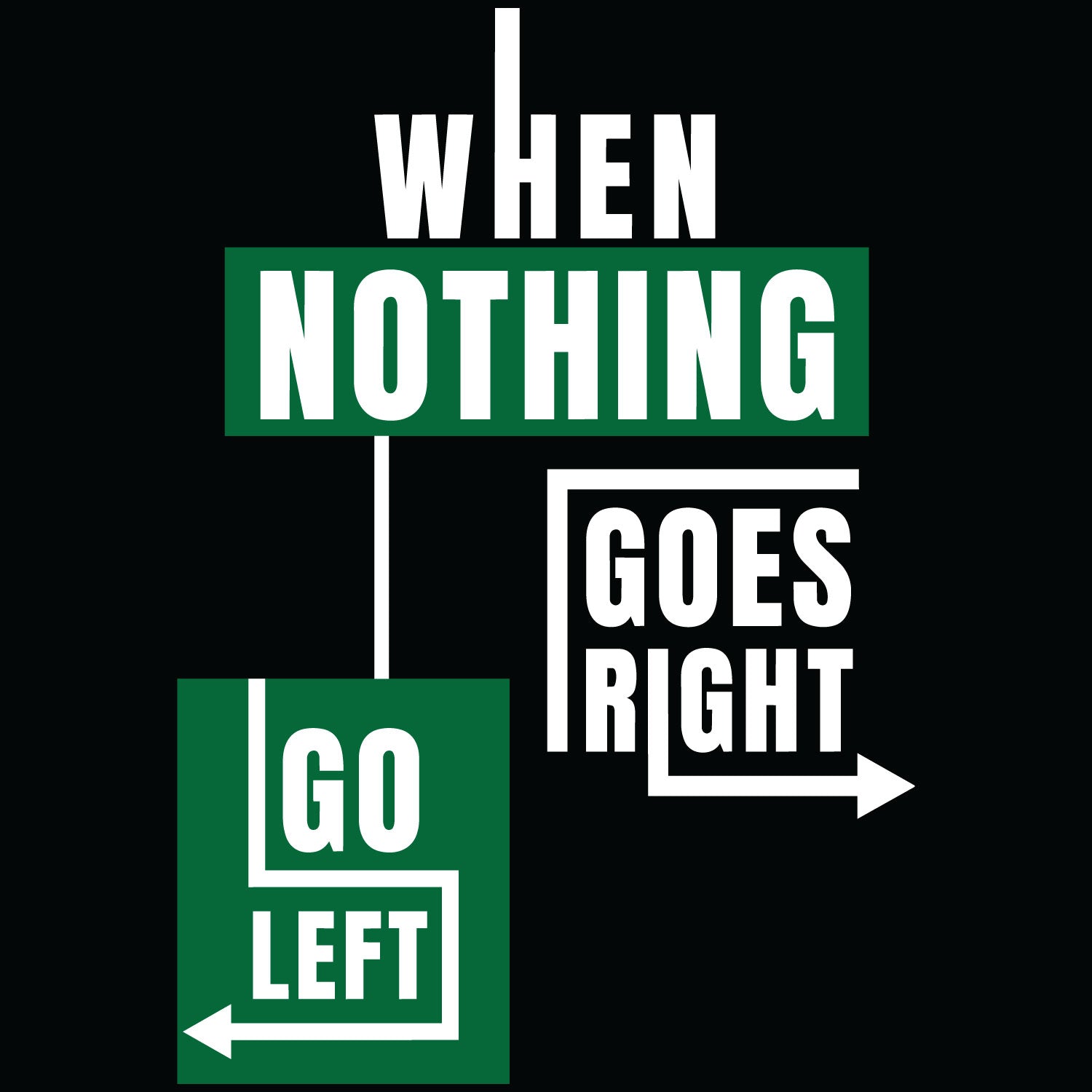 Nothing Goes Men's Front & Back Graphic Polycotton Single Jersey T-Shirt Regular Fit Everyday Casual Wear