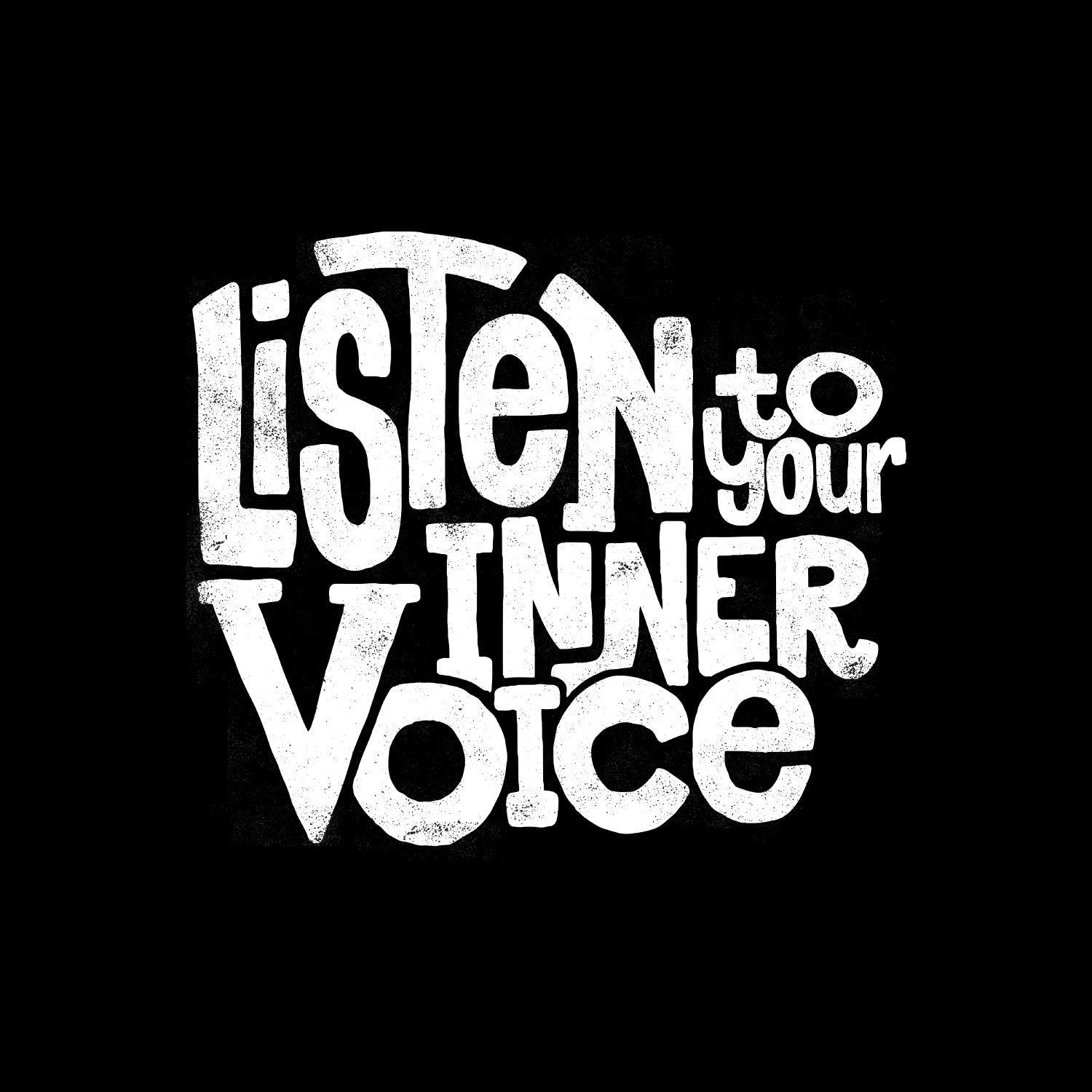 Inner Voice Oversize Back Print – Tantra Original Brand Since 1997 – Unisex Cotton Tee Everyday Wear - Shipping Globally!