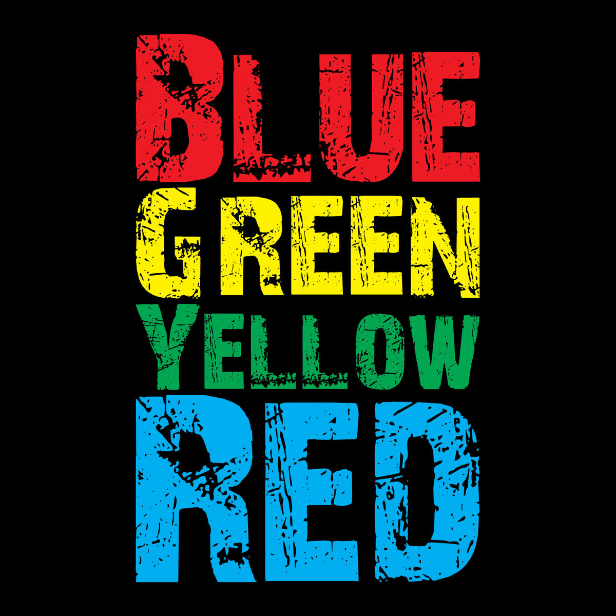Blue Green Yellow Red Graphic T-Shirt | Tantra T-Shirts
