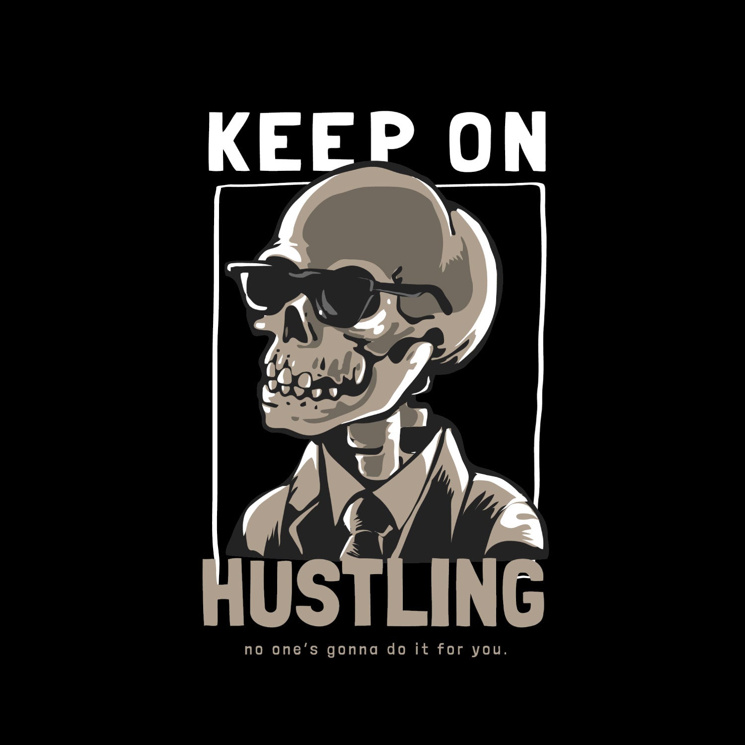 Hustling Oversize Back Print – Tantra Original Brand Since 1997 – Unisex Cotton Tee Everyday Wear - Shipping Globally!