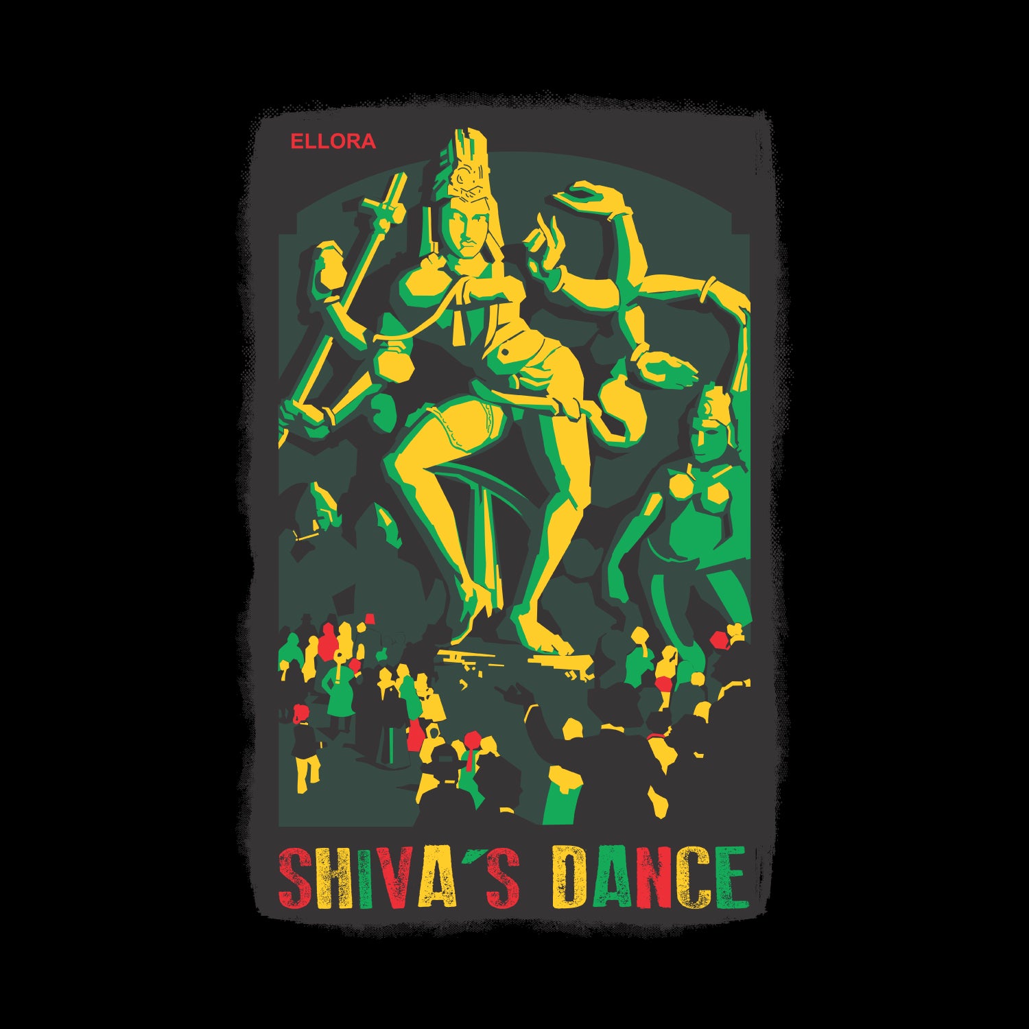 Shiva Dance 100% Cotton Unisex T-Shirt Everyday Casual Wear Original Since 1997 Shipping Globally