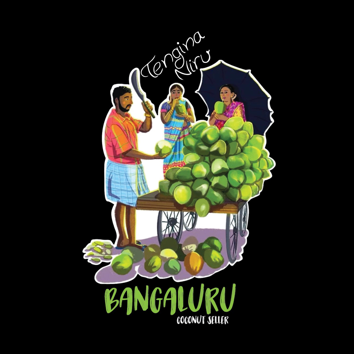 Tantra Coconut Seller Bangaluru Graphic Cotton Unisex T-Shirt Everyday Casual Wear Original Since 1997