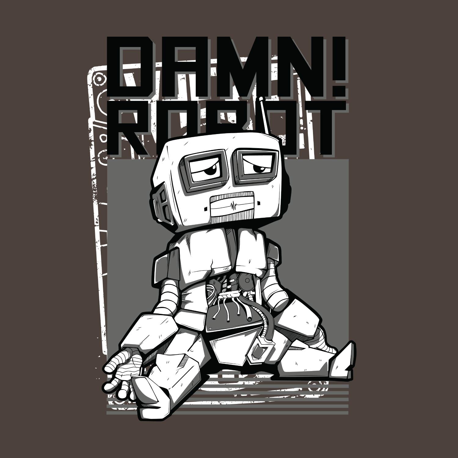 Damn! Oversize Back Print – Tantra Original Brand Since 1997 – Unisex Cotton Tee Everyday Wear - Shipping Globally!