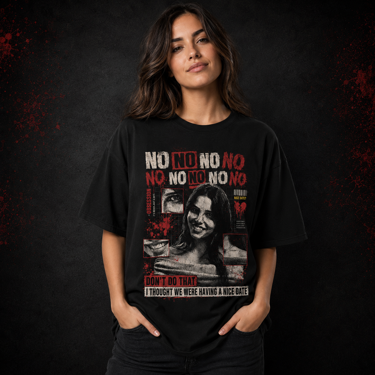 Obsession - NO NO NO - Women's Oversized T-Shirt - Shipping Globally