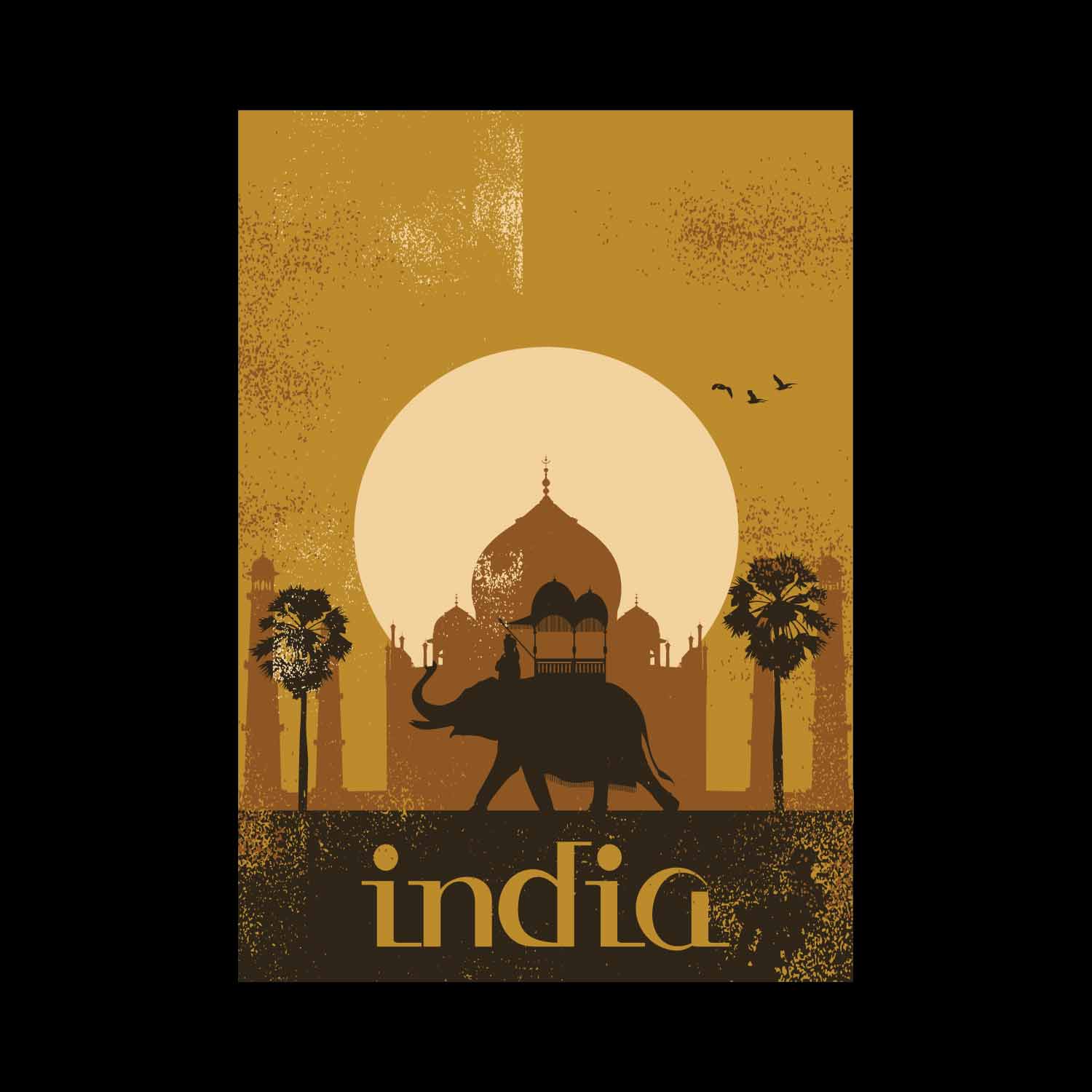 Elephant Taj – Tantra Original Brand Since 1997 – Unisex Cotton Tee Everyday Wear - Shipping Globally!