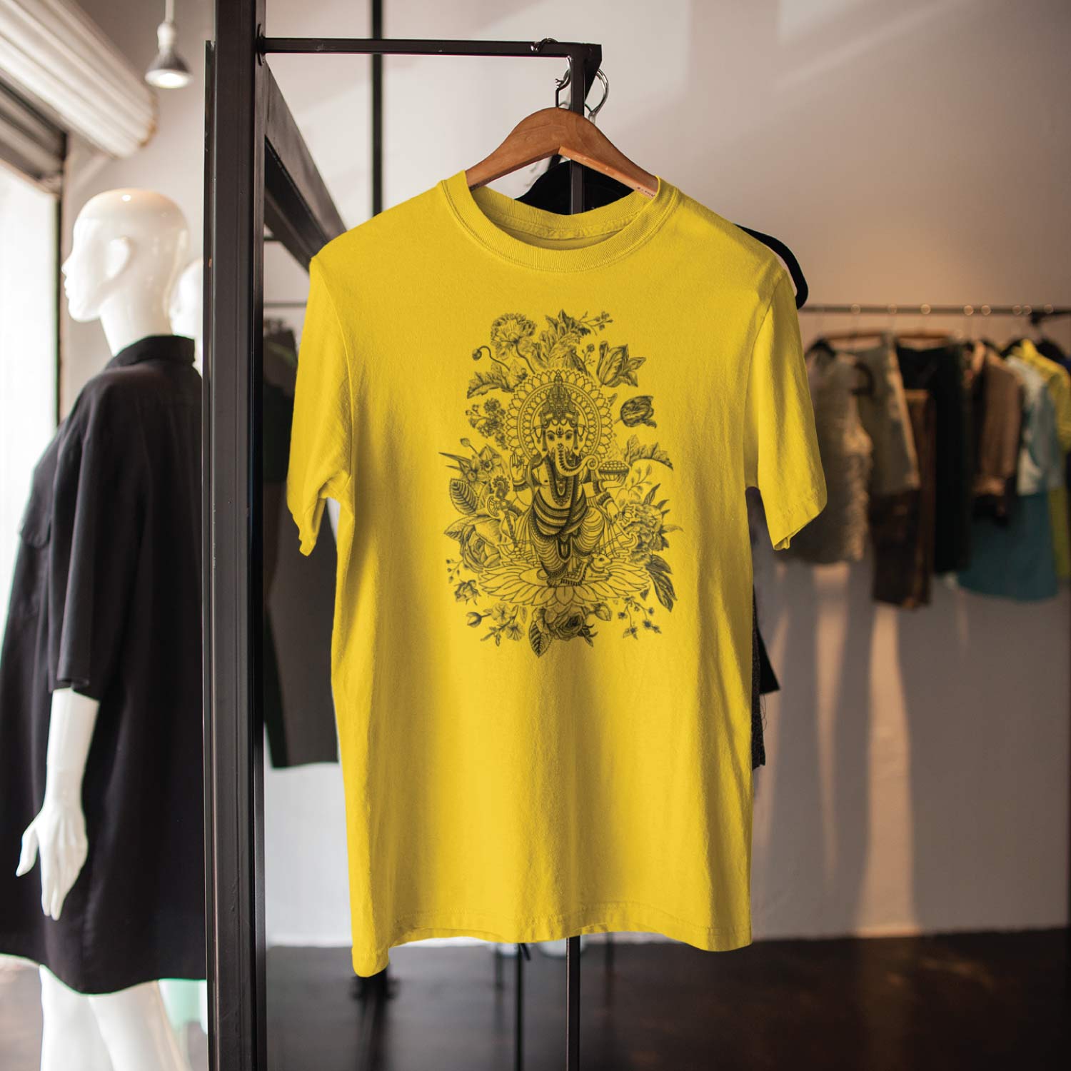 Floral Ganpati Women’s Tee – Tantra Original Brand Since 1997 - Shipping Globally!