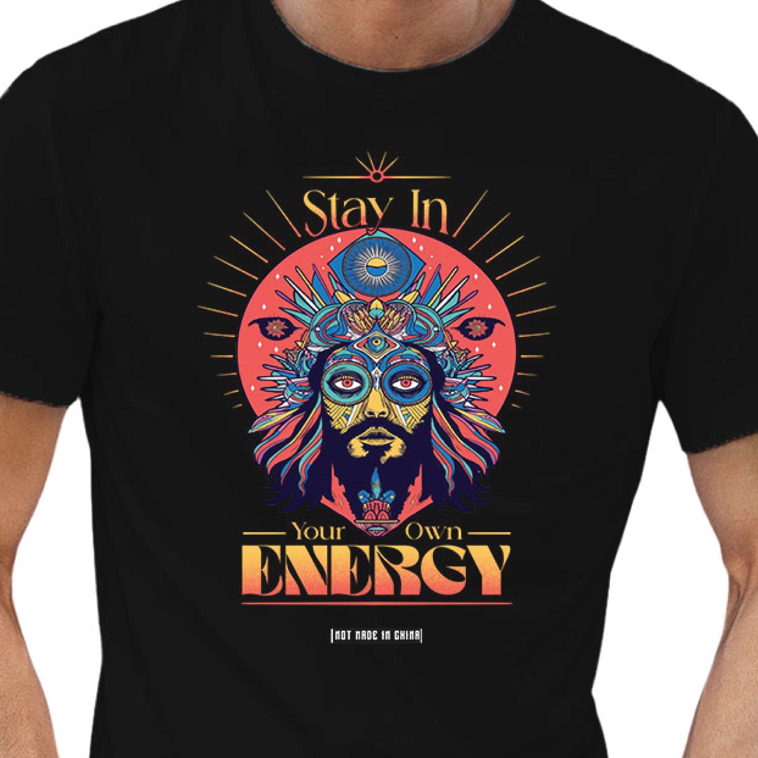 Tantra Own Energy Front & Back Graphic Cotton Unisex T-Shirt Everyday Casual Wear Original Since 1997 Shipping Globally