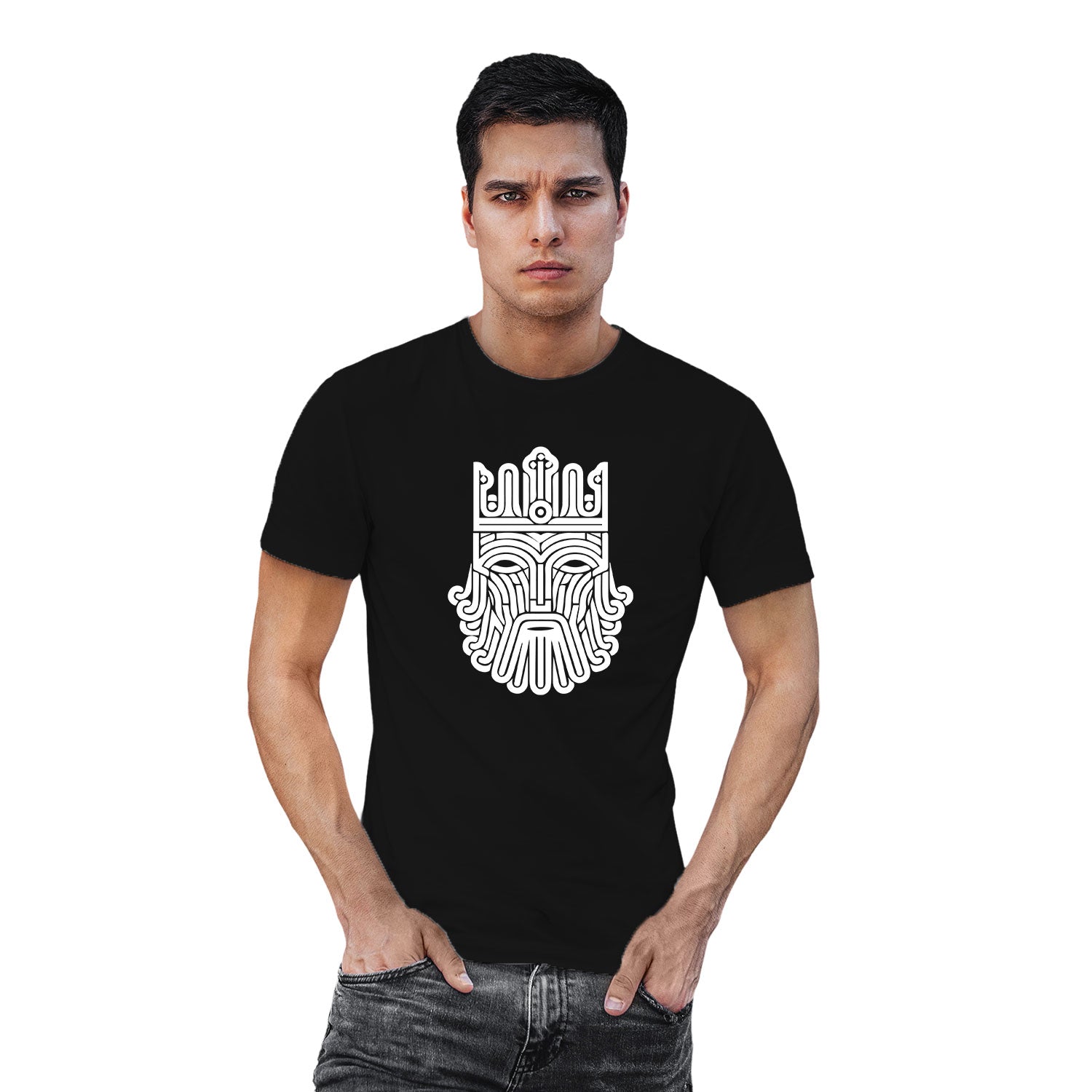 Exposure Beast Mode Greek God Front & Back Graphic Polycotton Unisex T-Shirt Everyday Casual Wear