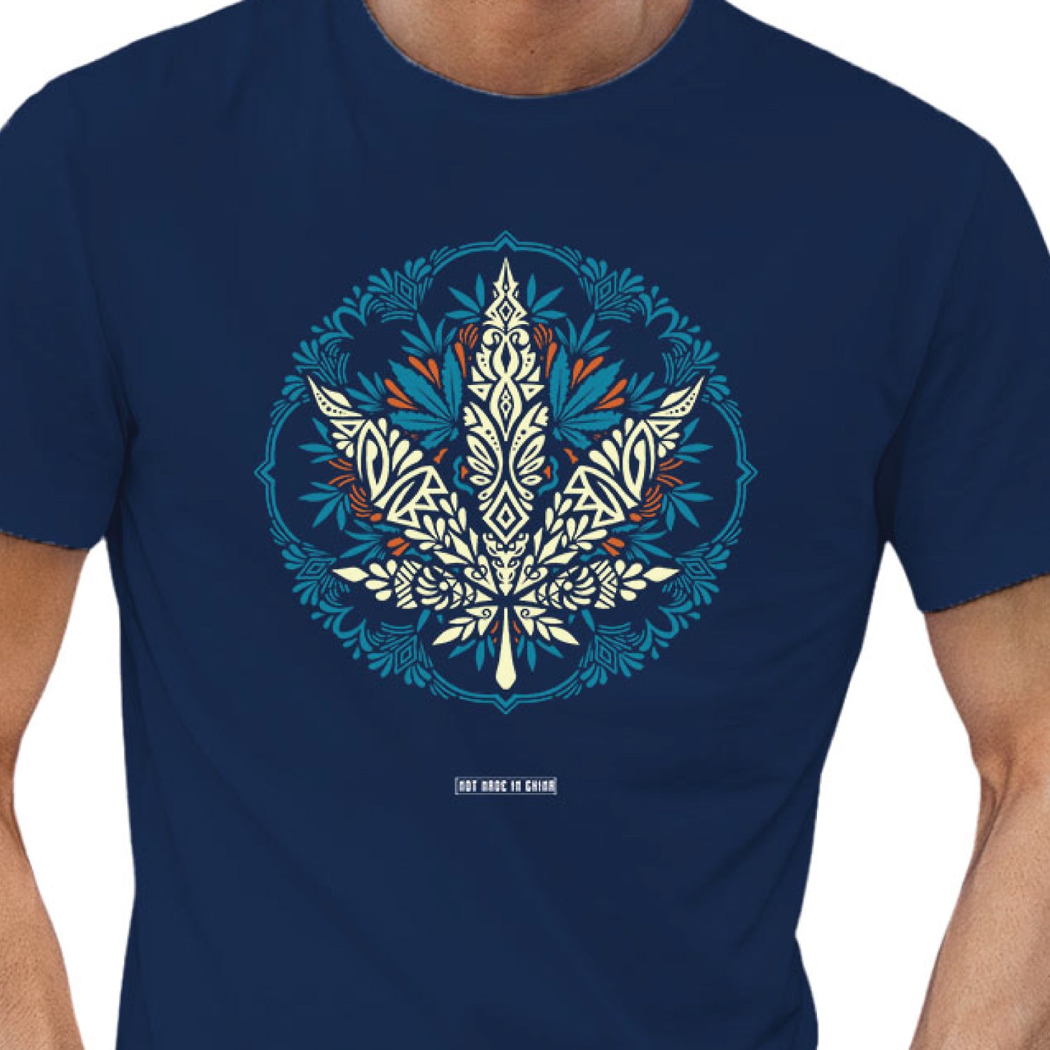 Tantra Mandala W Front & Back Graphic Cotton Unisex T-Shirt Everyday Casual Wear Original Since 1997
